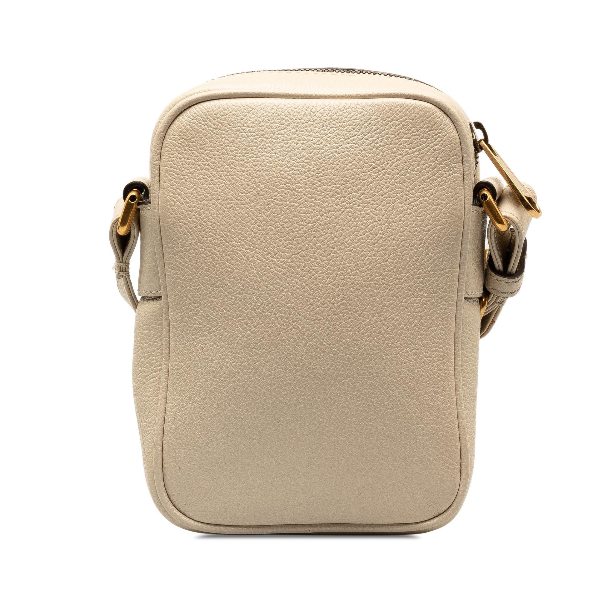 Gucci SHG-nQtOUc Calf White Logo Crossbody Bag