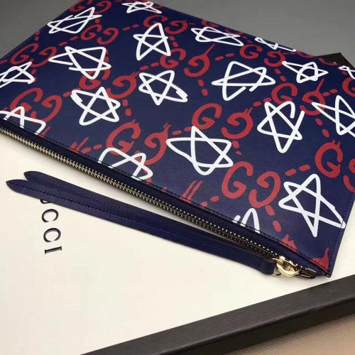 Gucci GucciGhost Graffiti Print Pouch Travel Bag
