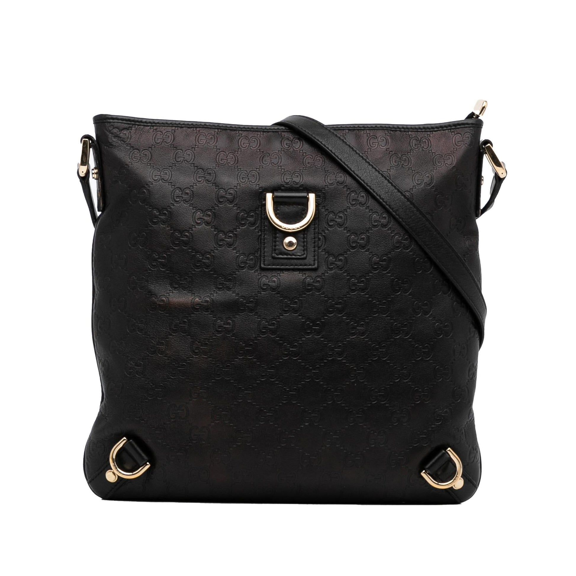 Gucci Guccissima Abbey SHG-EG1Wwj Calf Black Crossbody Bag