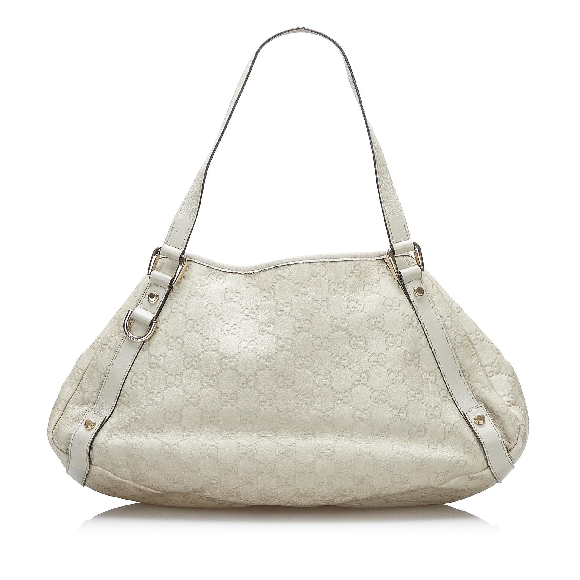 Gucci Guccissima Abbey SHG-lo5Mxl Calf White Shoulder Bag