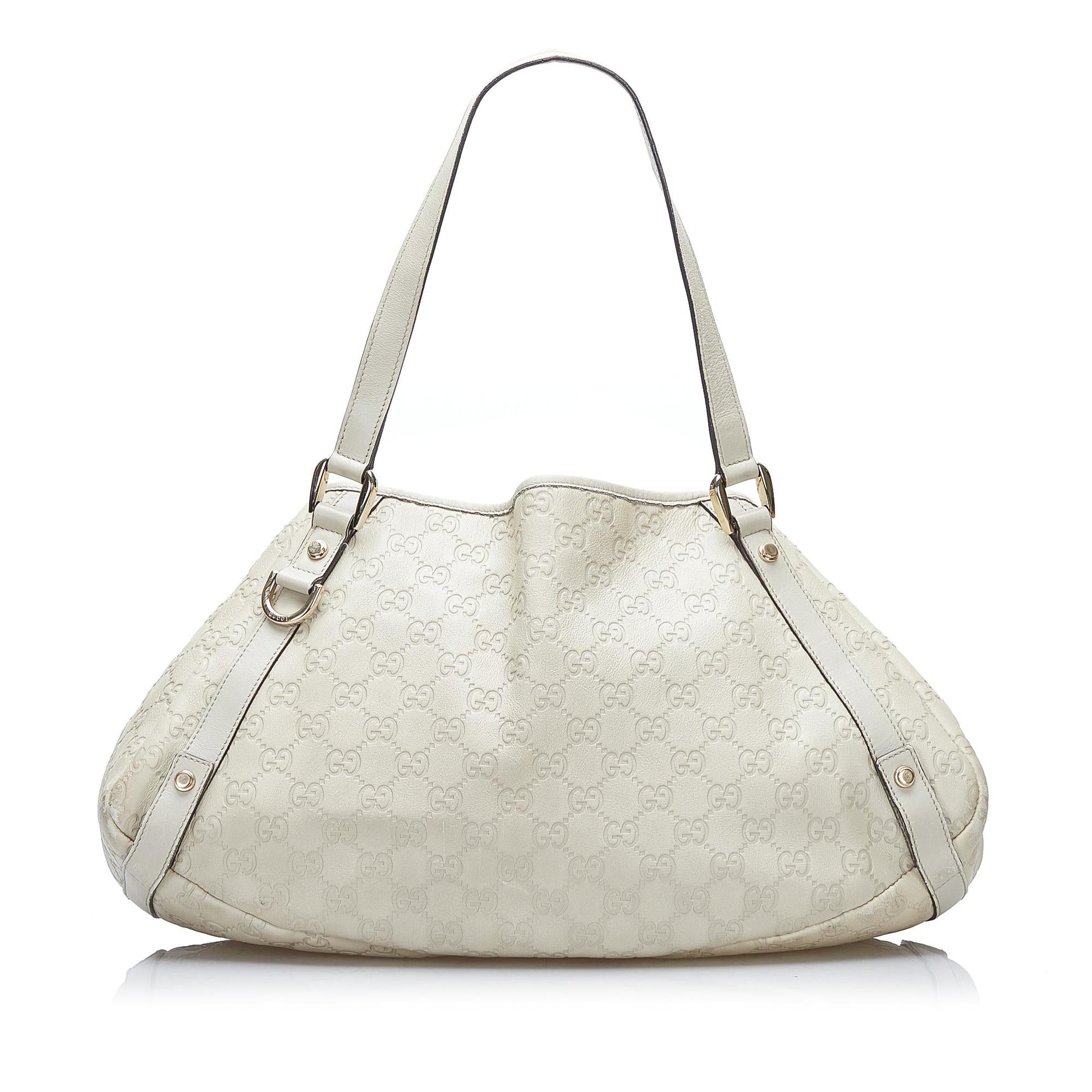 Gucci Guccissima Abbey SHG-lo5Mxl Calf White Shoulder Bag