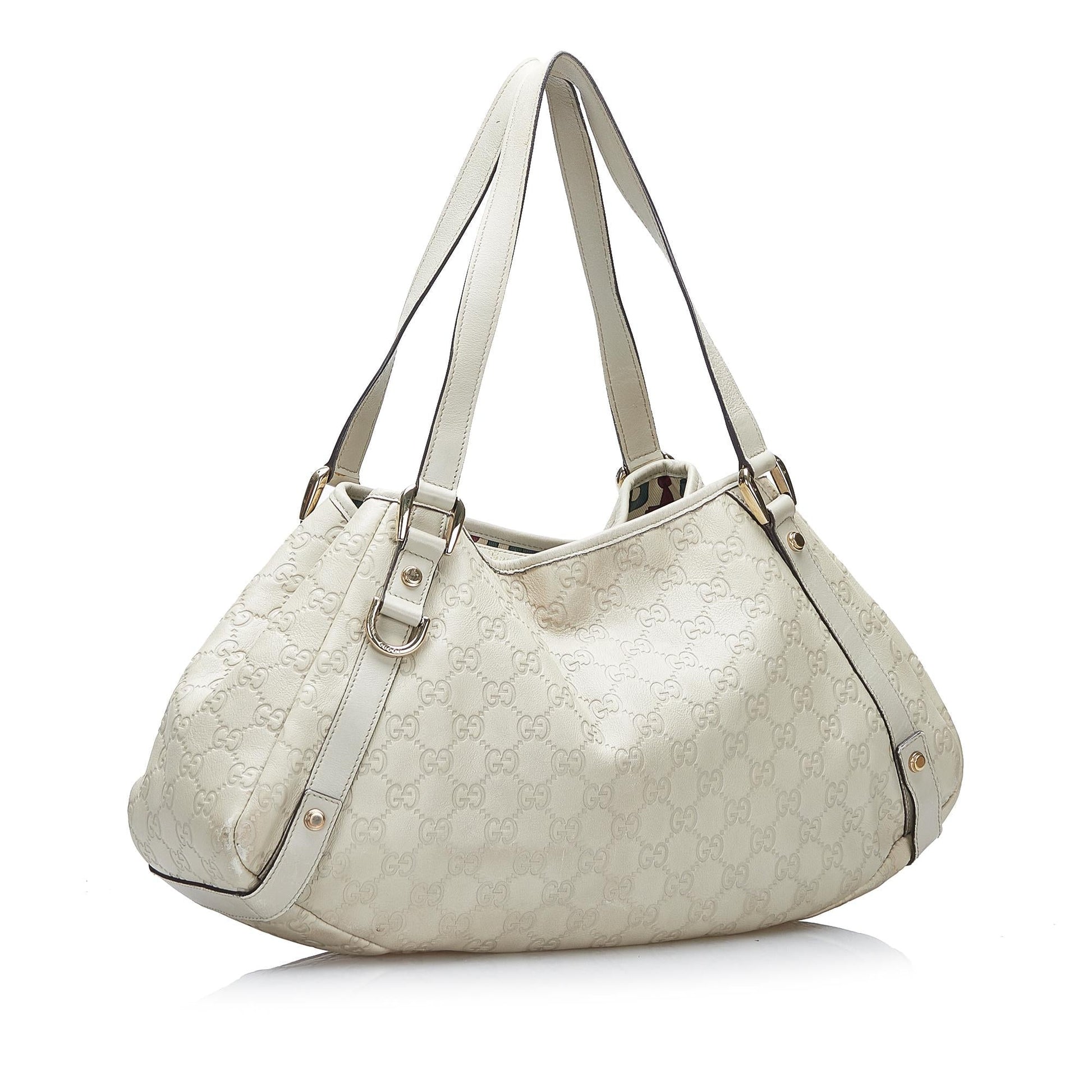 Gucci Guccissima Abbey SHG-lo5Mxl Calf White Shoulder Bag