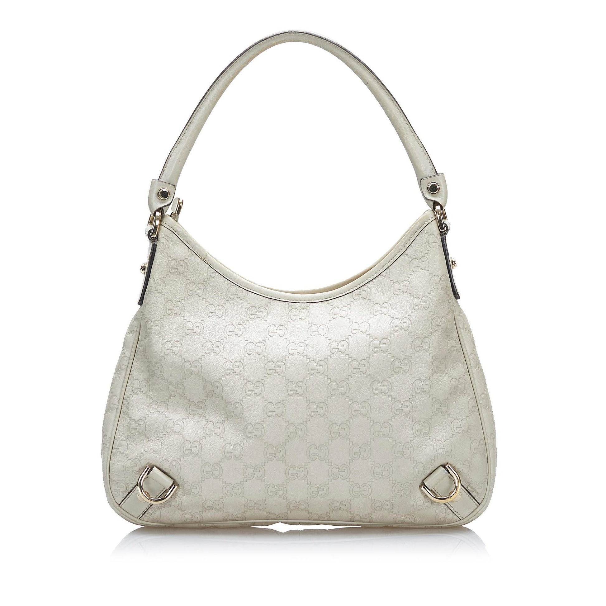 Gucci Guccissima Abbey SHG Calf White Shoulder Bag