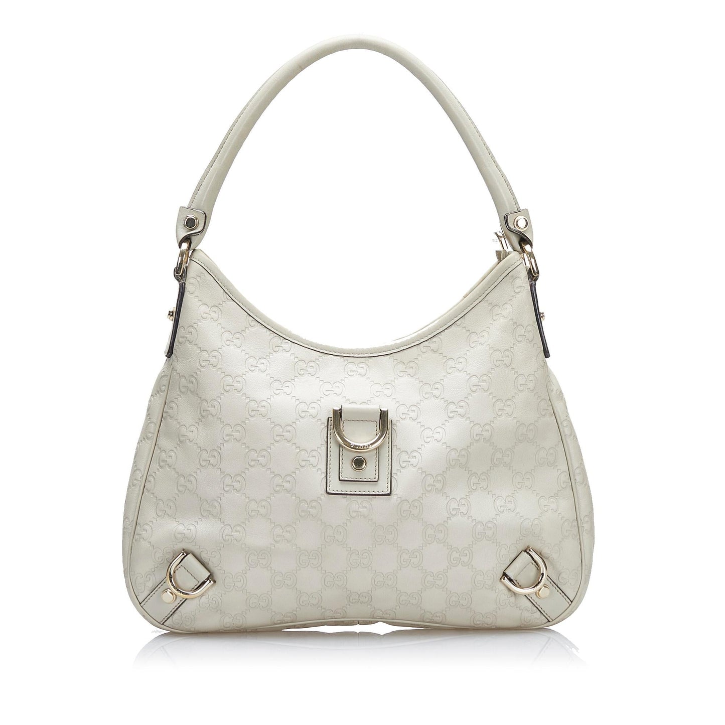 Gucci Guccissima Abbey SHG Calf White Shoulder Bag