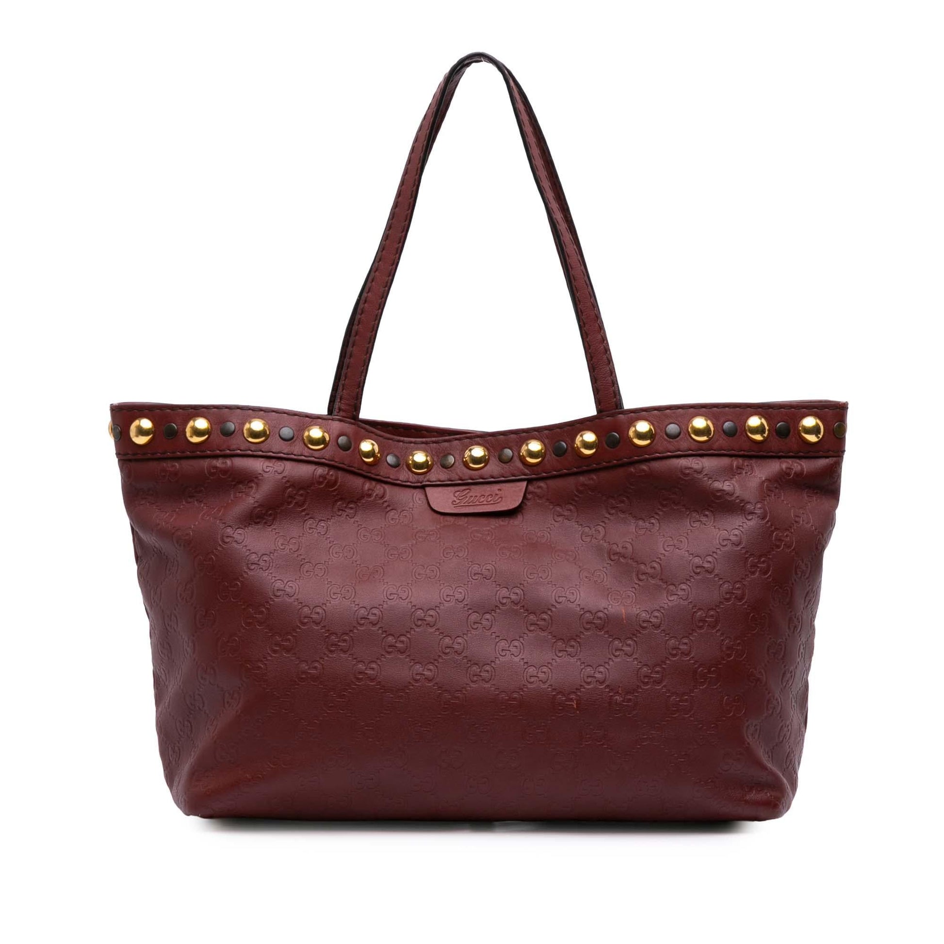Gucci Guccissima Babouska Calf Red Tote Bag
