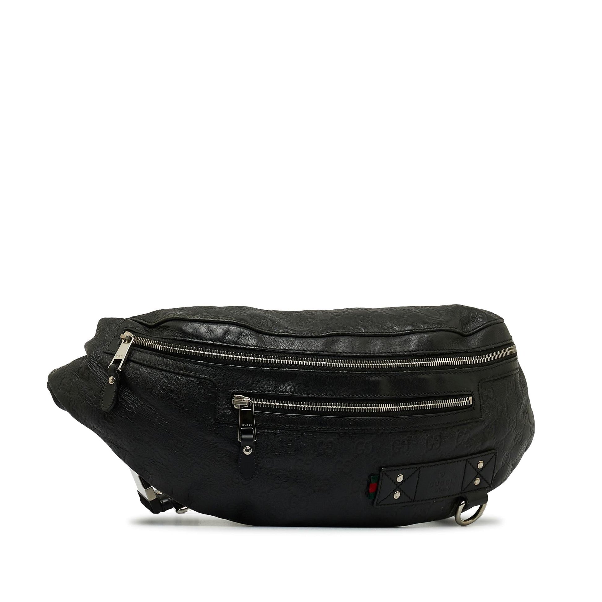 Gucci Guccissima Belt SHG-v1cfww Calf Black Accessory