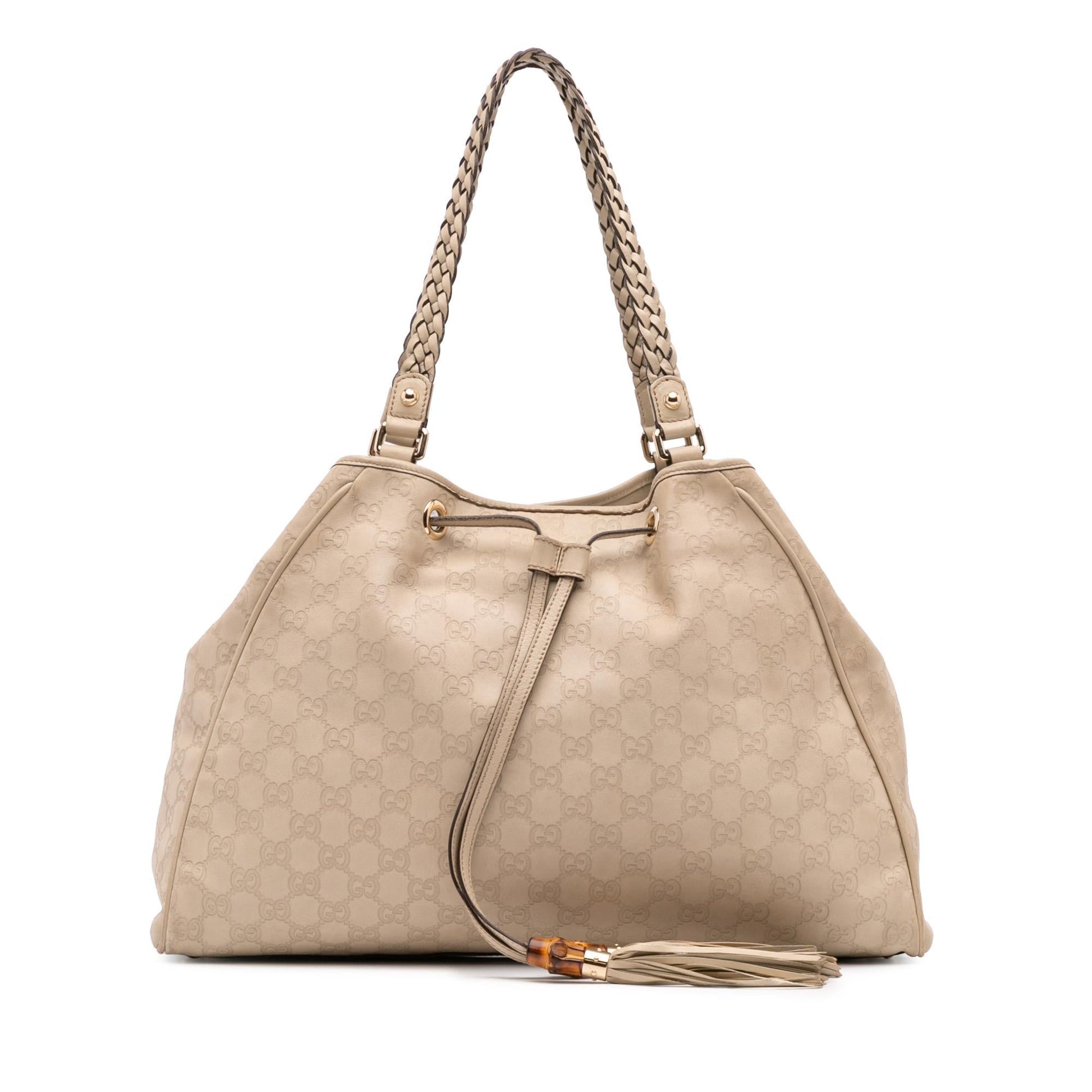 Gucci Guccissima Braided Peggy Tote Bag