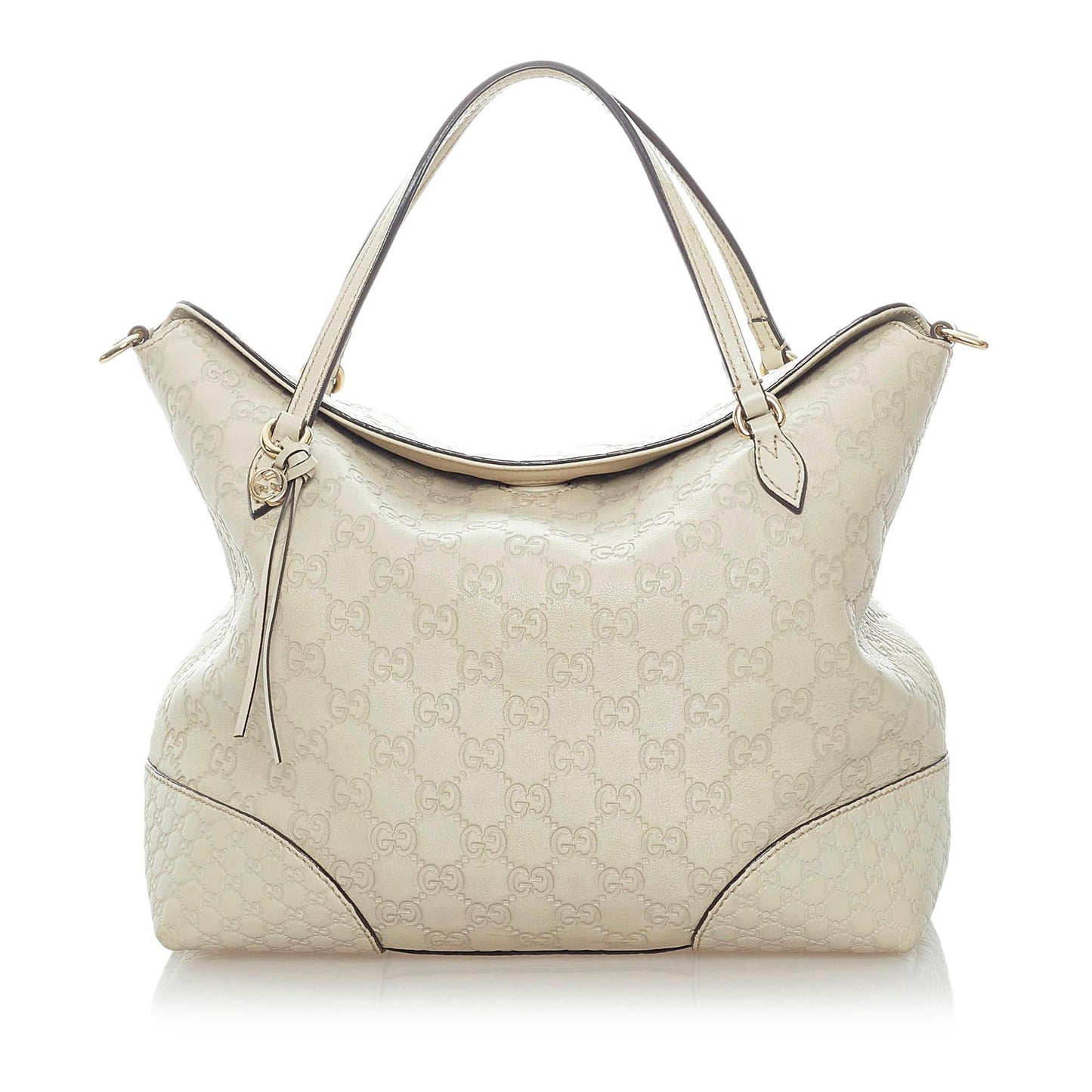 Gucci Guccissima Bree SHG Calf White Satchel Bag
