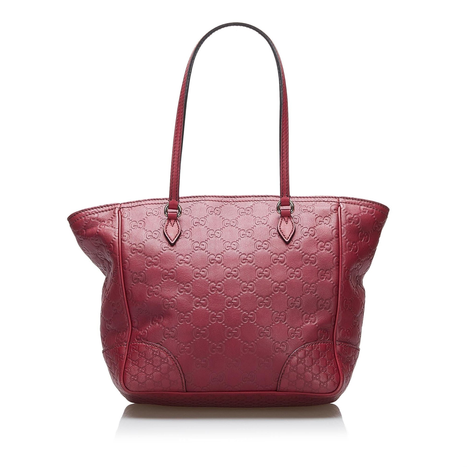 Gucci Guccissima Bree SHG-zCAcMa Calf Red Tote Bag