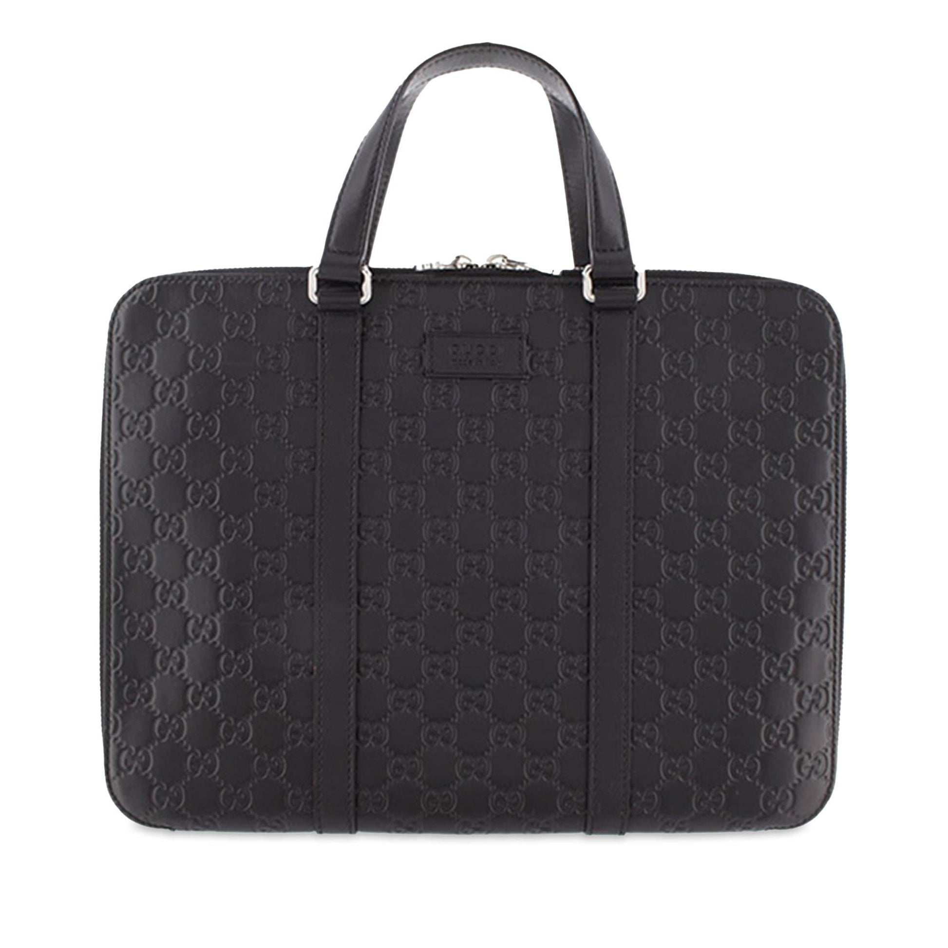 Gucci Guccissima Briefcase SHG-z0Nrdq Calf Black Tote Bag