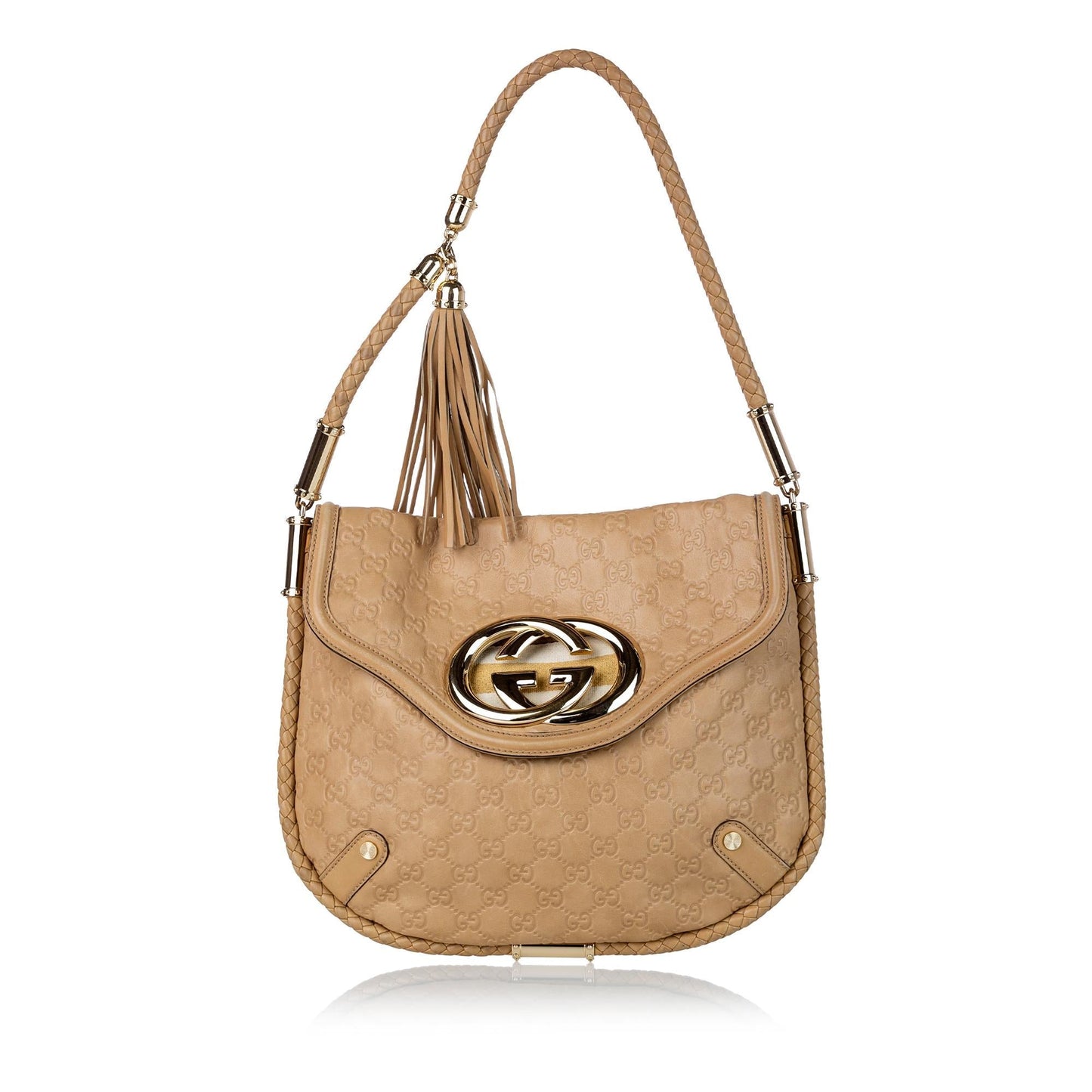 Gucci Guccissima Britt SHG Calf Brown Shoulder Bag