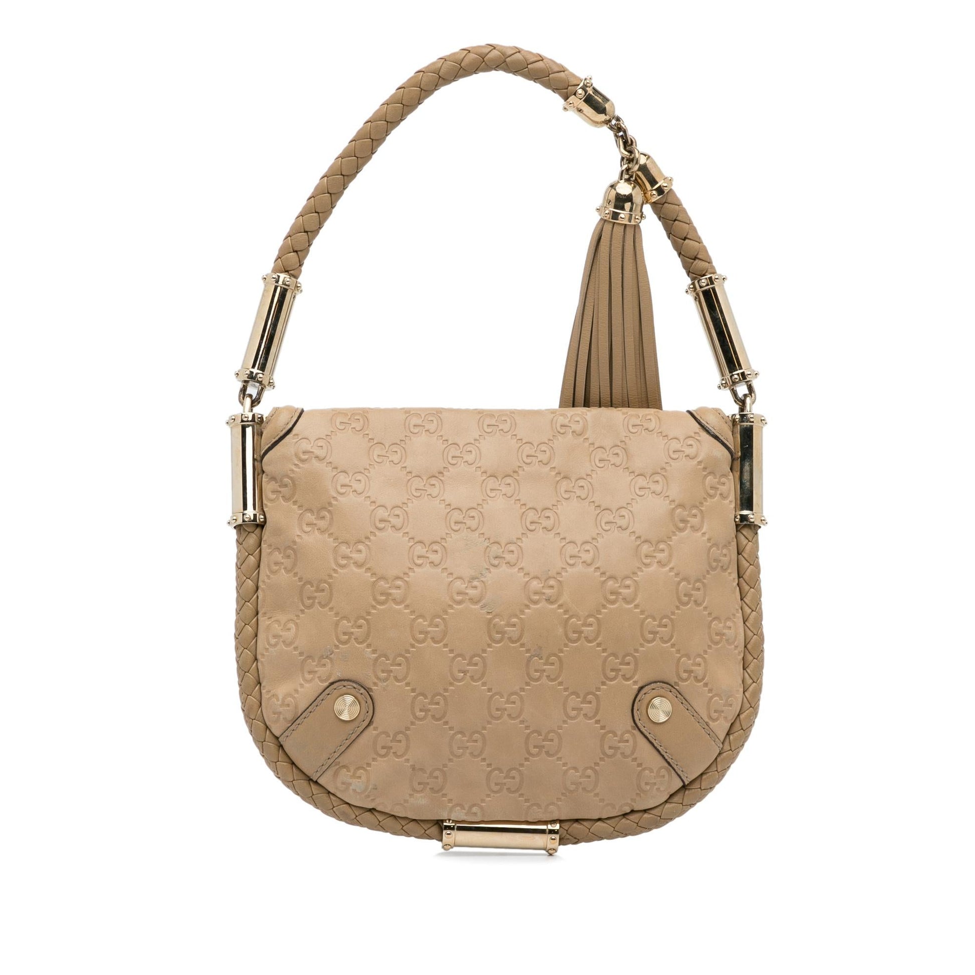 Gucci Guccissima Britt SHG-FQ733L Calf Brown Shoulder Bag