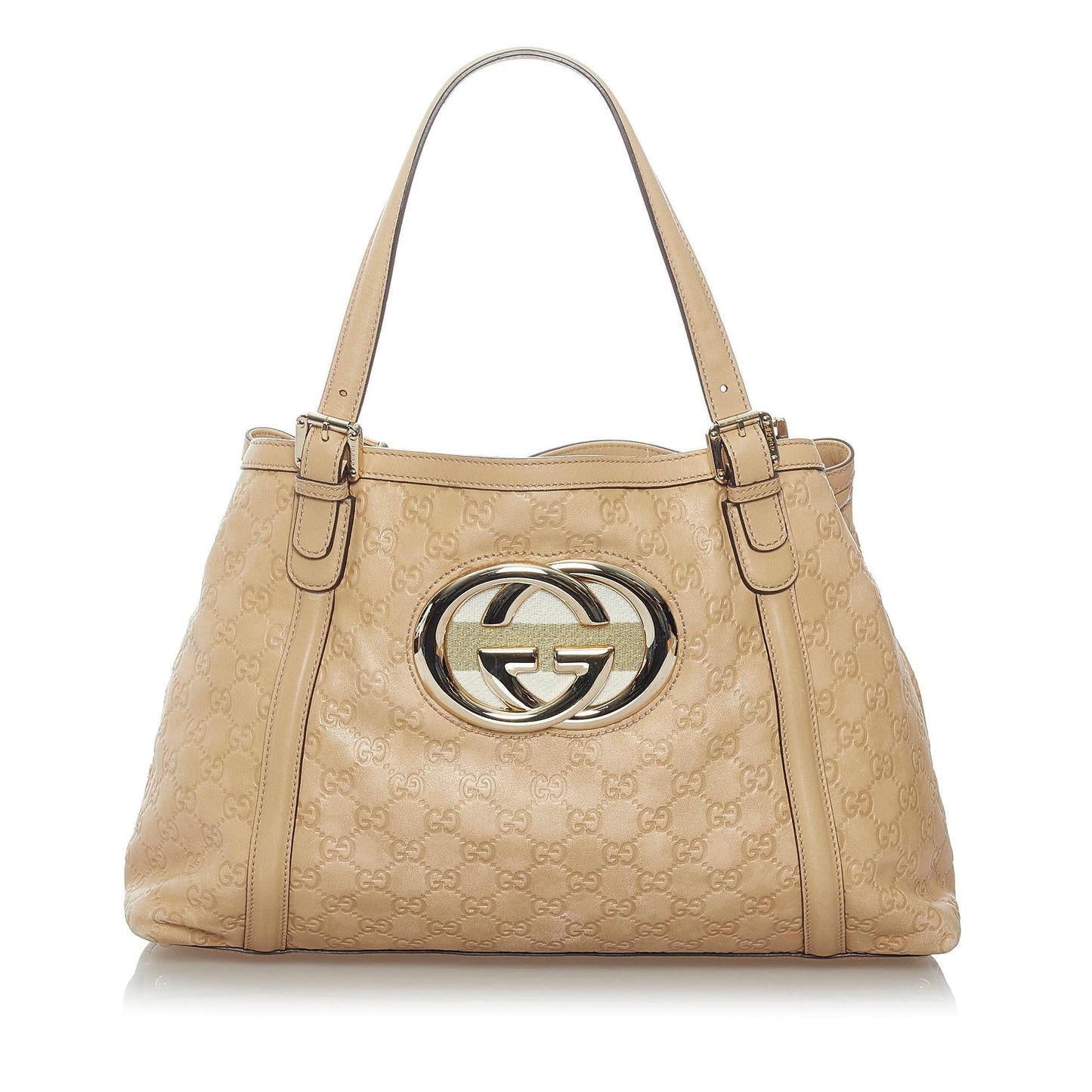 Gucci Guccissima Britt SHG Calf Brown Tote Bag