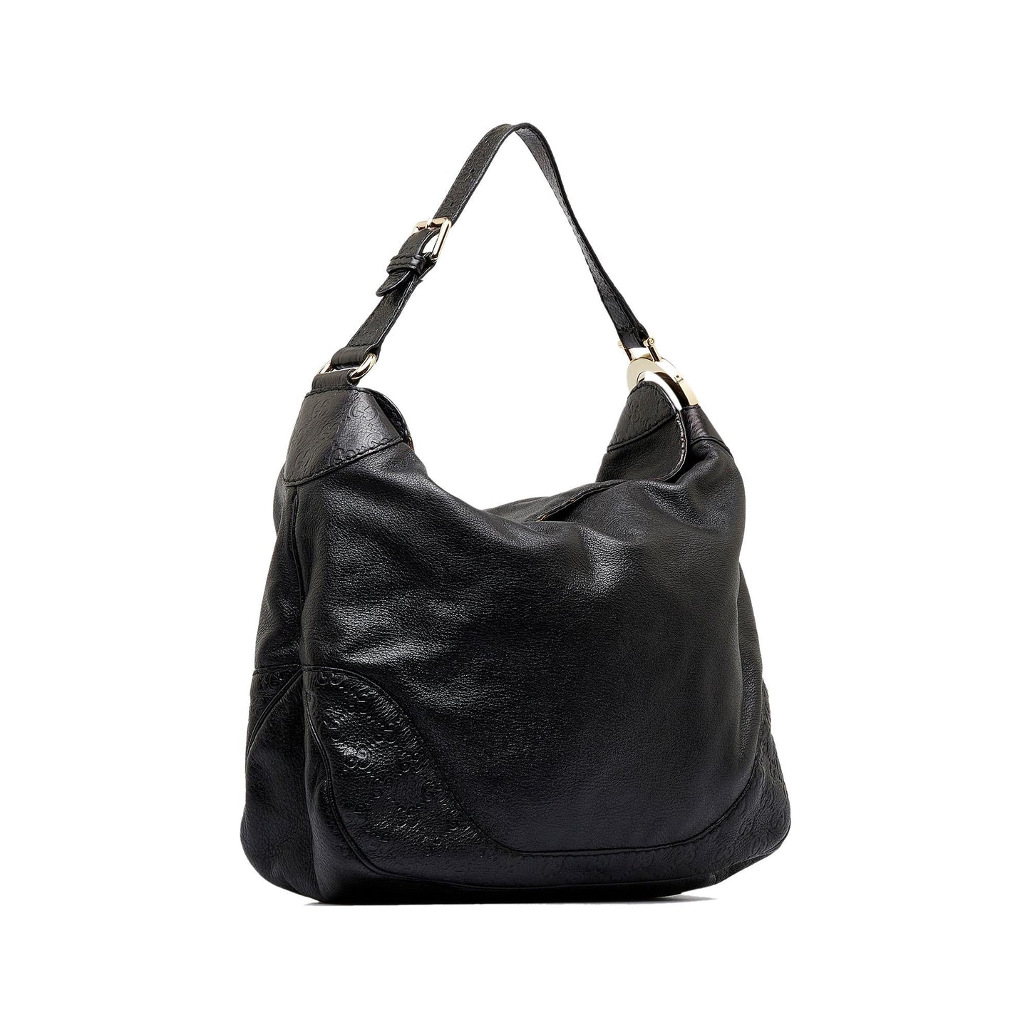 Gucci Guccissima Charlotte SHG-Q1dlly Calf Black Tote Bag