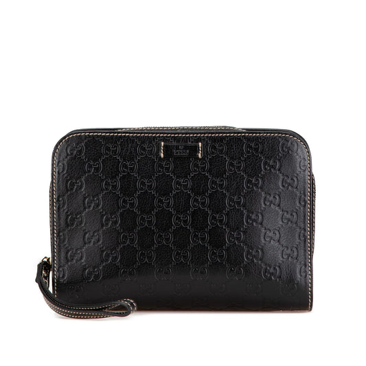 Gucci Guccissima SHG-KaSioJ Calf Black Clutch Bag
