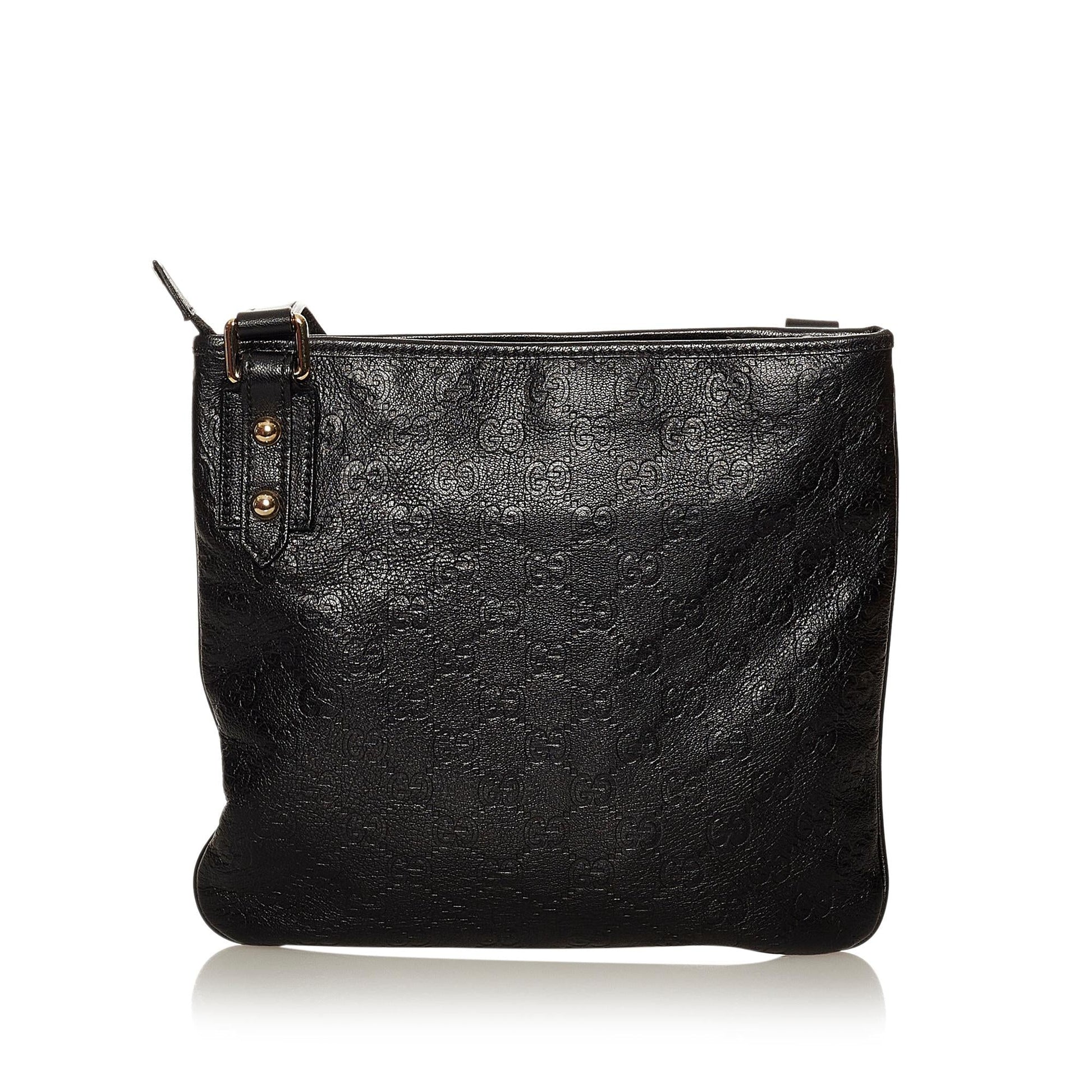 Gucci Guccissima SHG Calf Blue Crossbody Bag