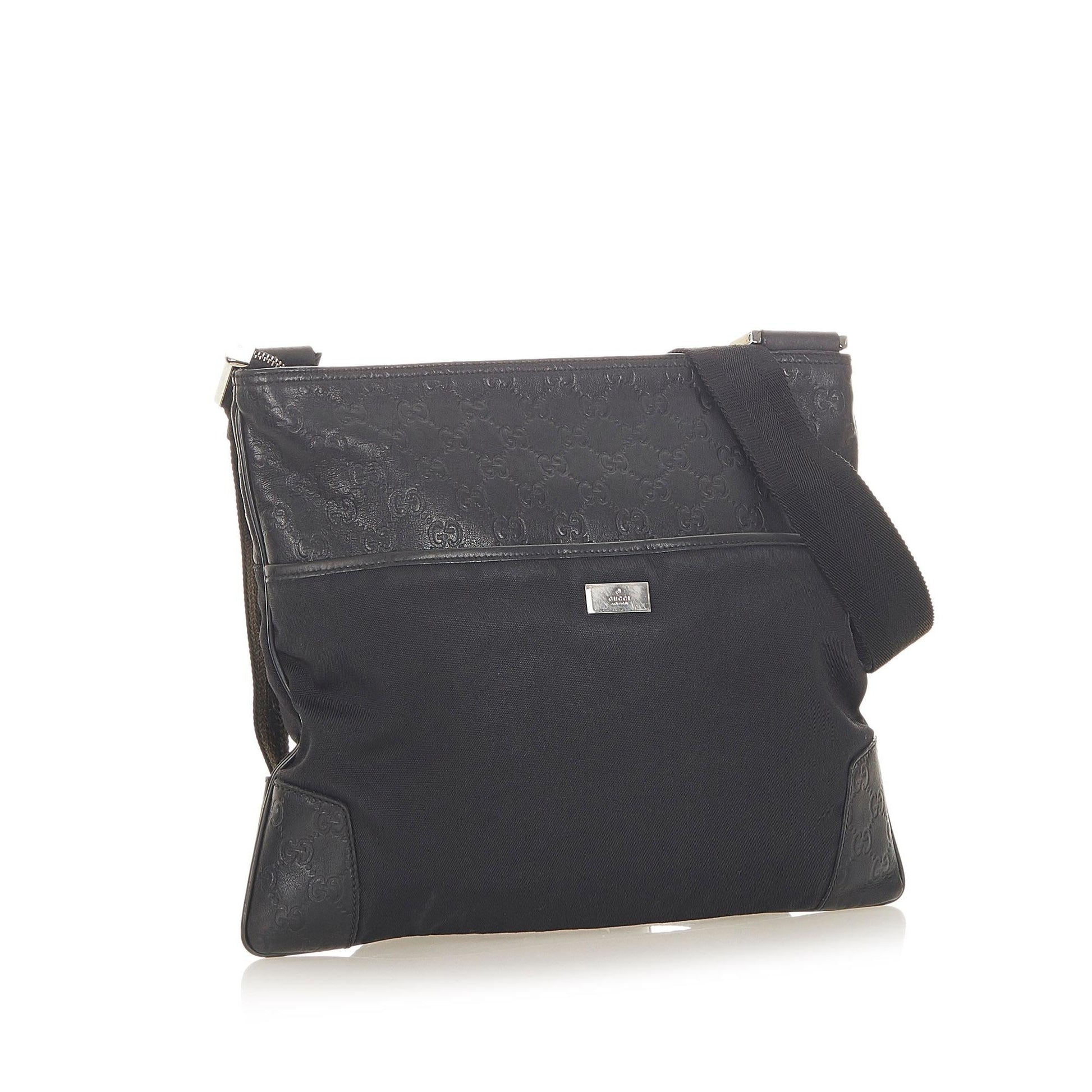 Gucci Guccissima SHG Canvas Black Crossbody Bag