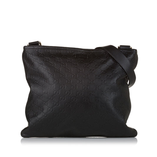 Gucci Guccissima SHG Calf Black Crossbody Bag Bag Shg