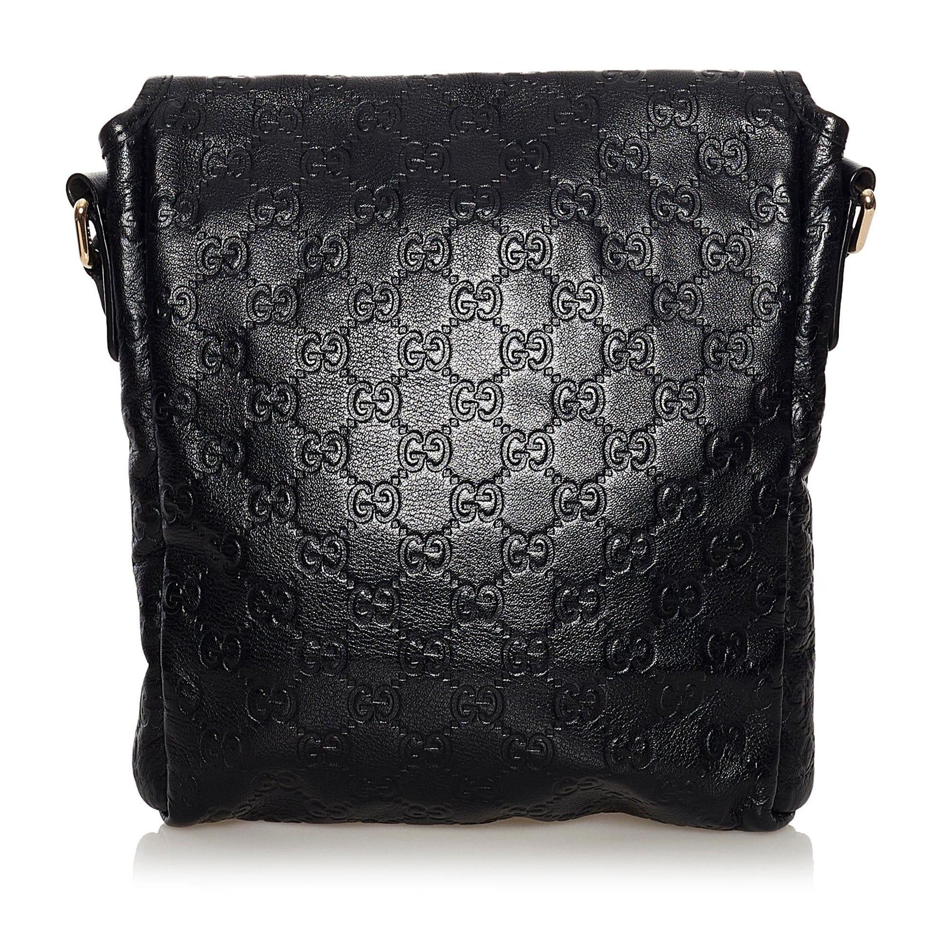 Gucci Guccissima SHG Calf Black Crossbody Bag