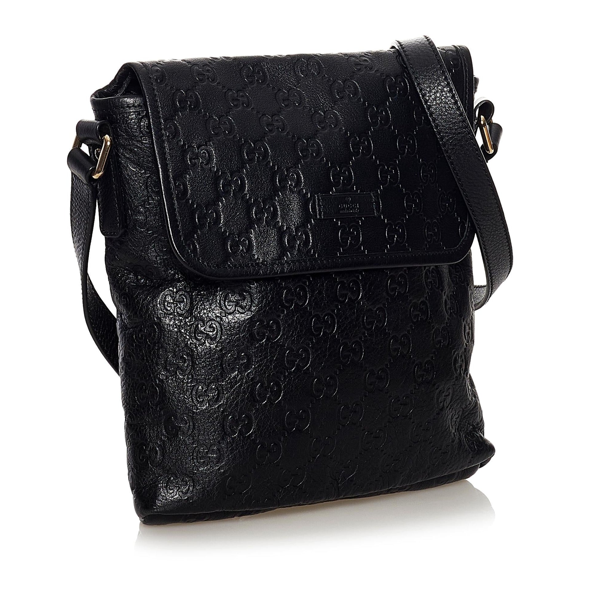 Gucci Guccissima SHG Calf Black Crossbody Bag