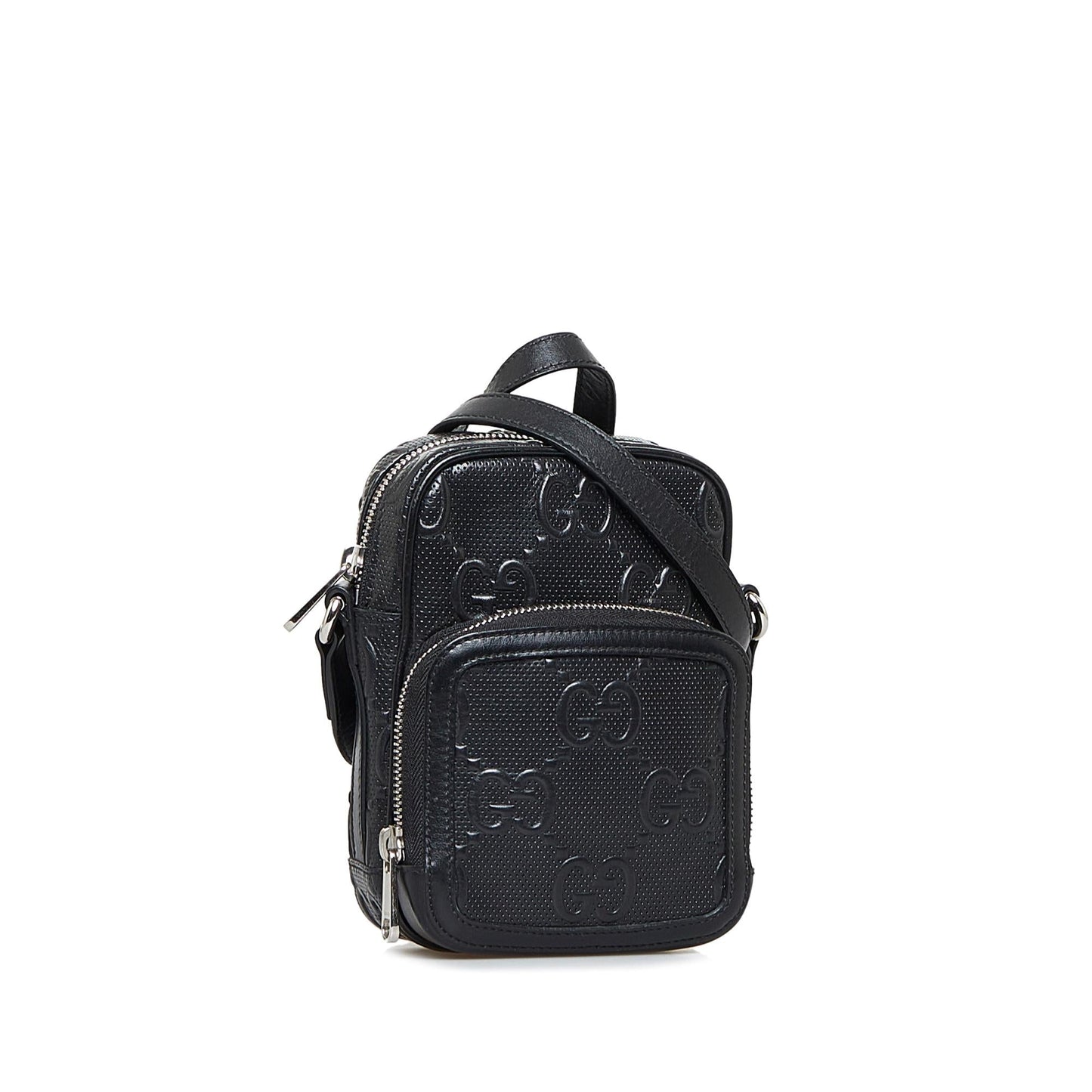 Gucci Guccissima SHG-ExZw73 Calf Black Crossbody Bag