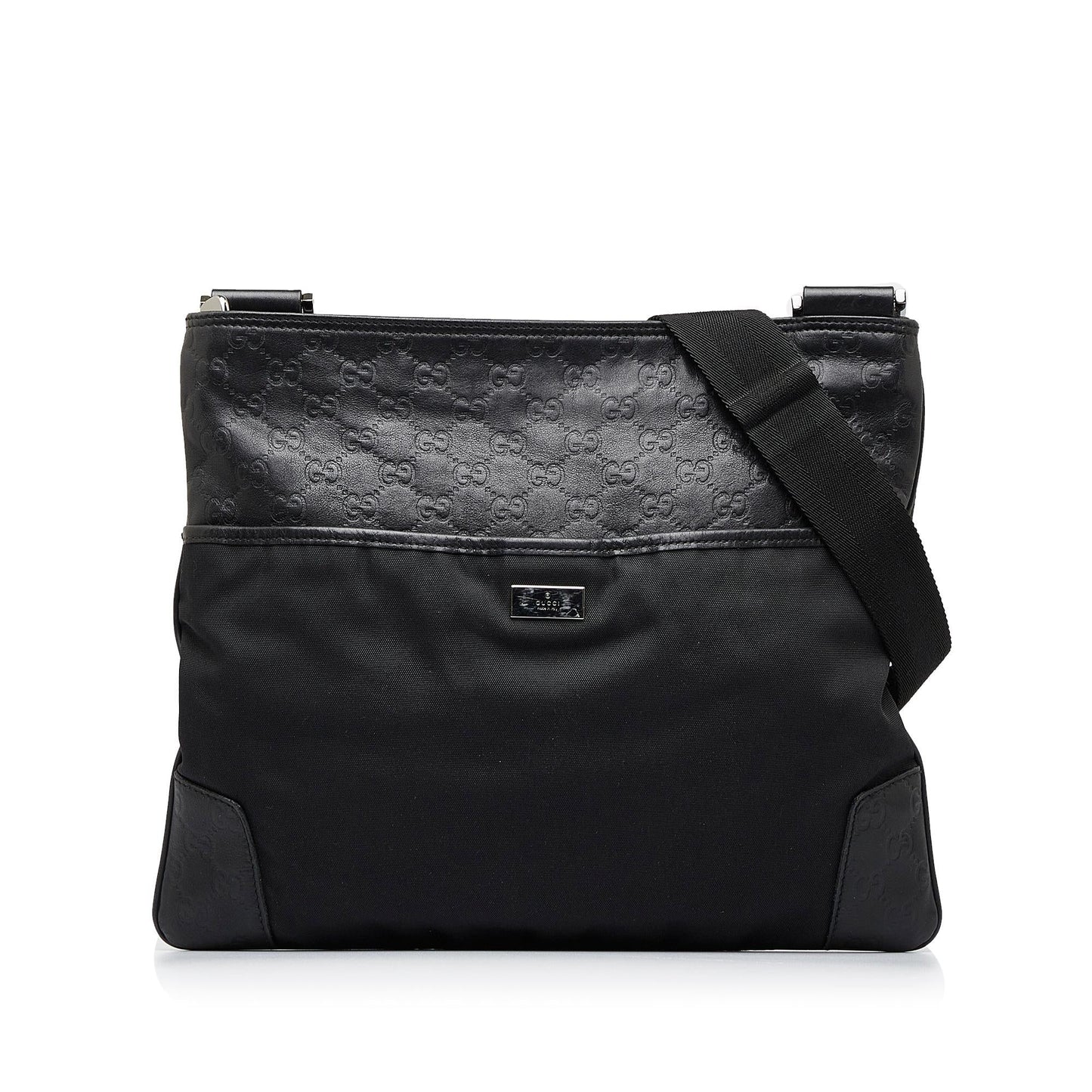 Gucci Guccissima SHG-szy6bv Calf Black Crossbody Bag