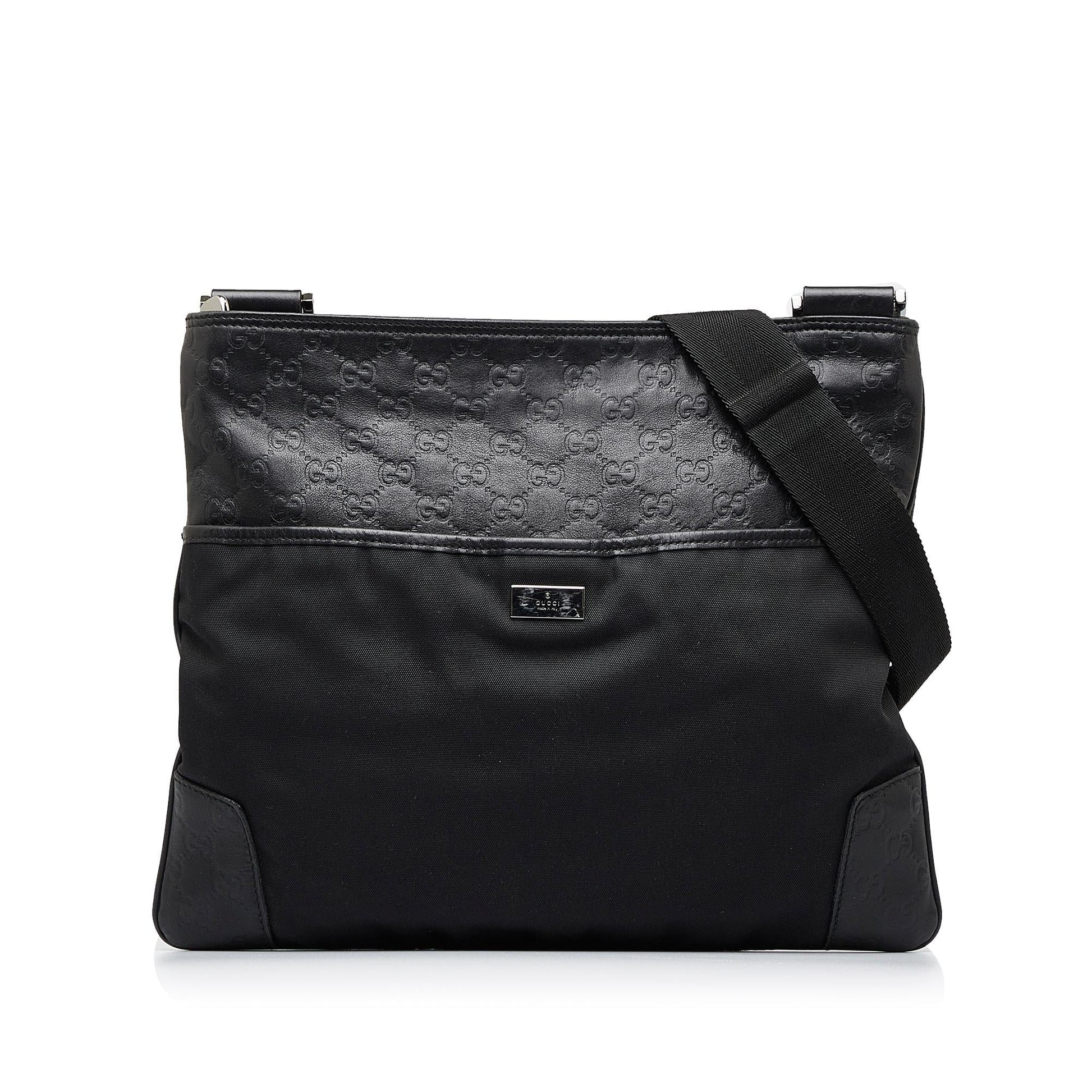 Gucci Guccissima SHG-szy6bv Calf Black Crossbody Bag
