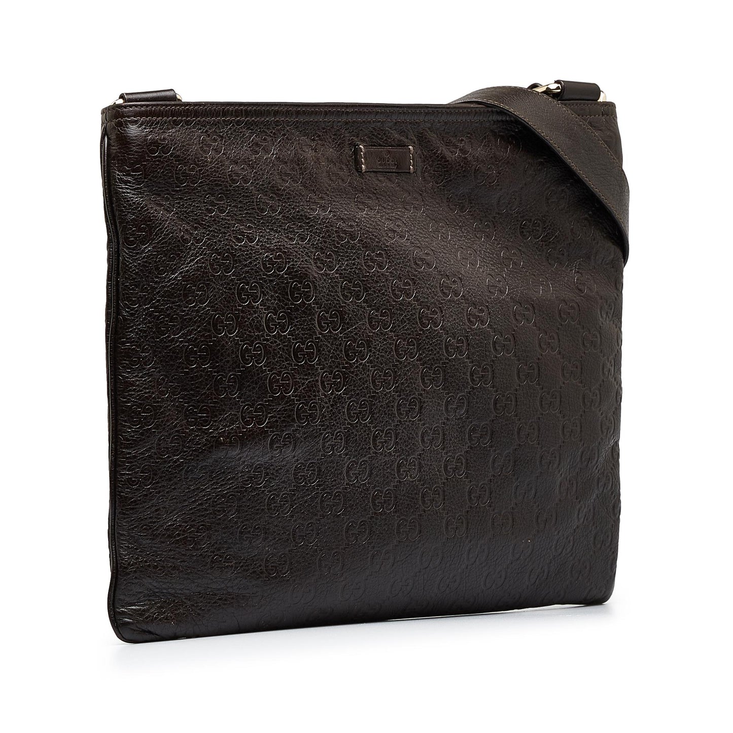 Gucci Guccissima SHG-dFcn2w Calf Brown Crossbody Bag