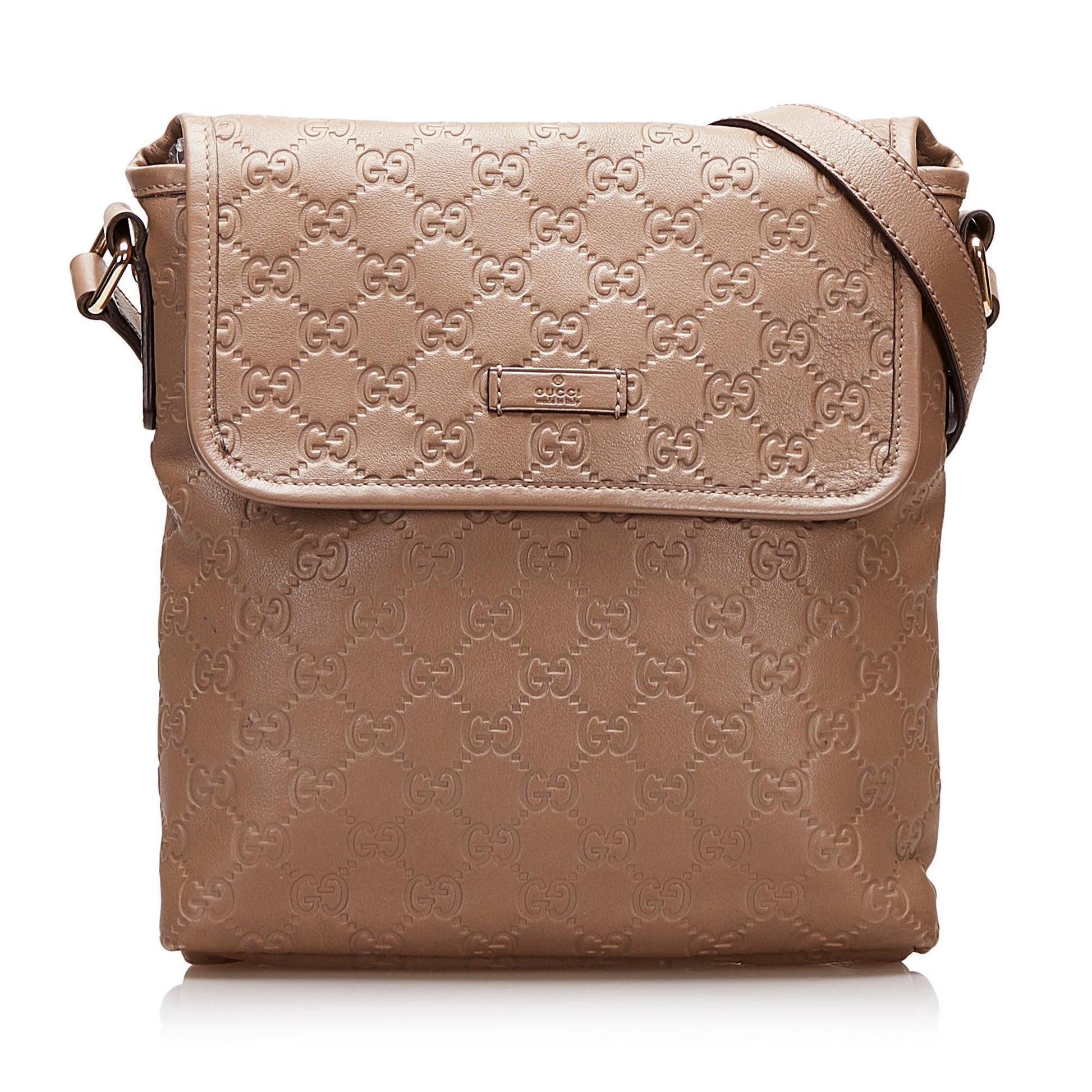 Gucci Guccissima SHG Calf Brown Crossbody Bag