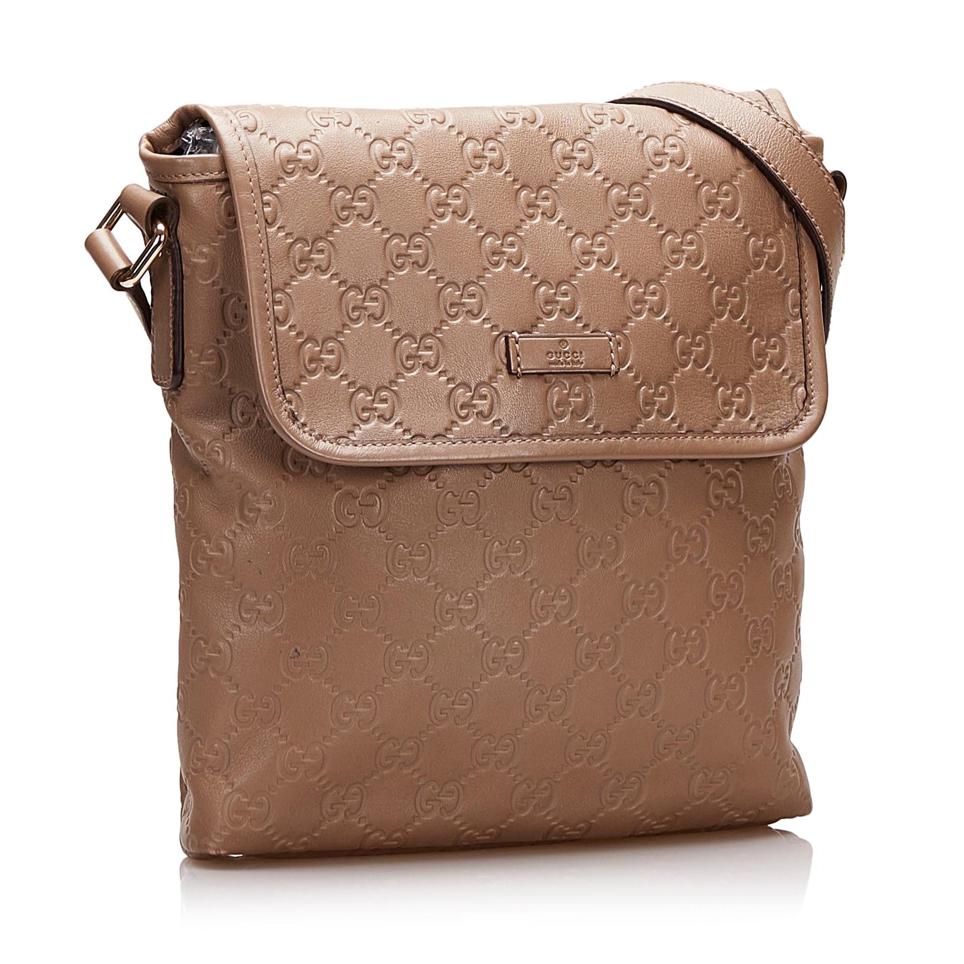 Gucci Guccissima SHG Calf Brown Crossbody Bag