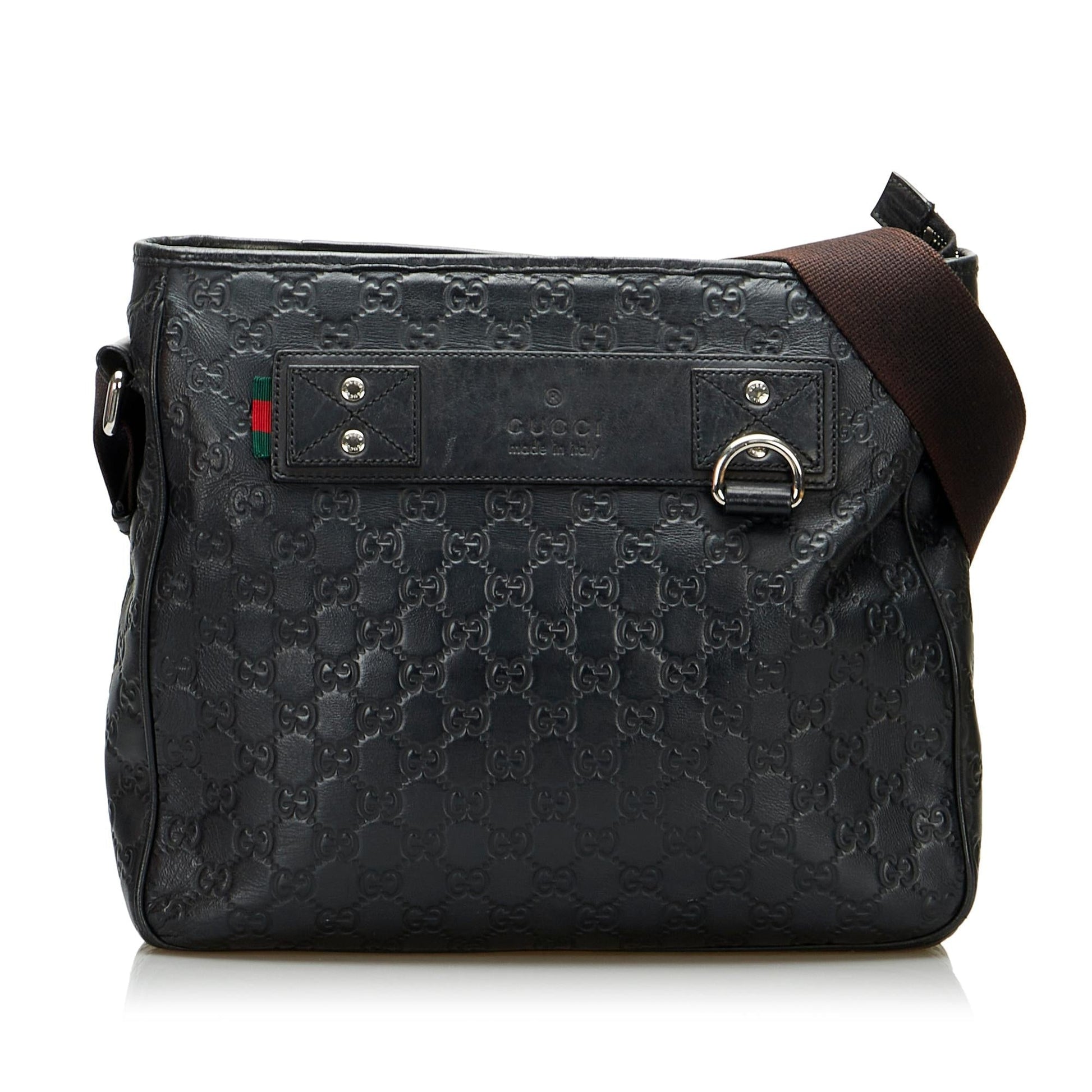 Gucci Guccissima SHG-p3IyZu Calf Black Crossbody Bag