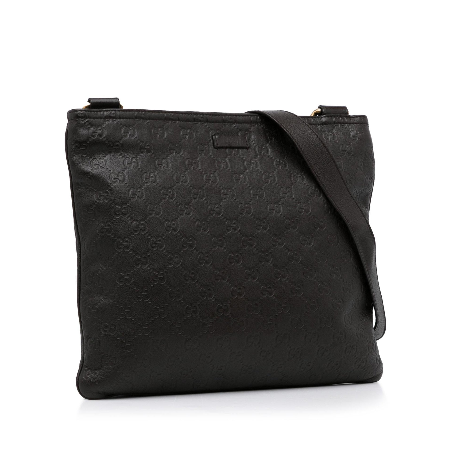 Gucci Guccissima SHG-0ZAX4i Calf Brown Crossbody Bag