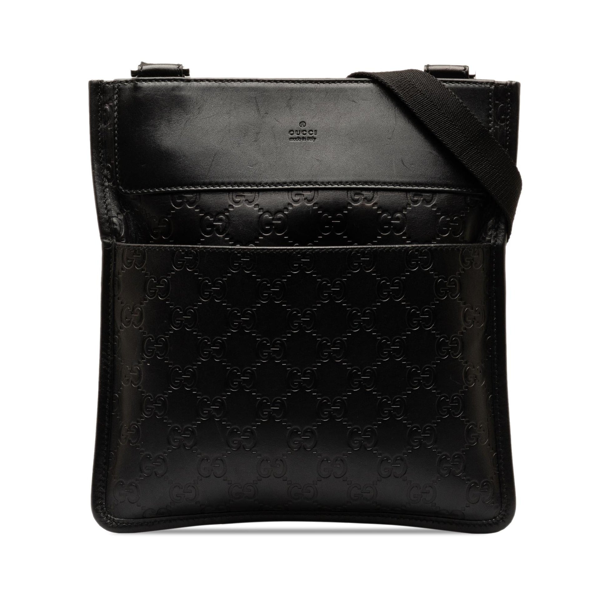 Gucci Guccissima SHG-sJjZWa Calf Black Crossbody Bag