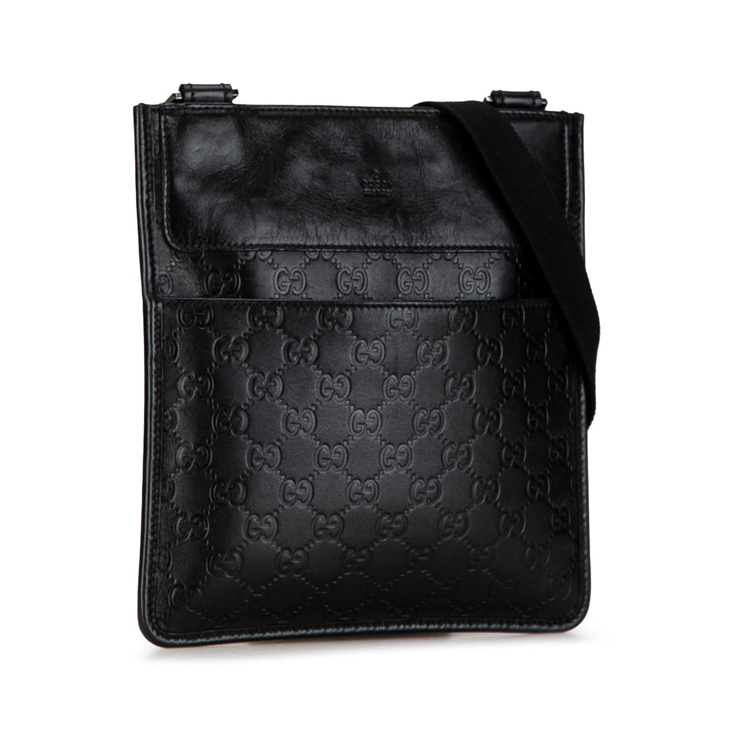 Gucci Guccissima SHG-F0ZQbT Calf Black Crossbody Bag