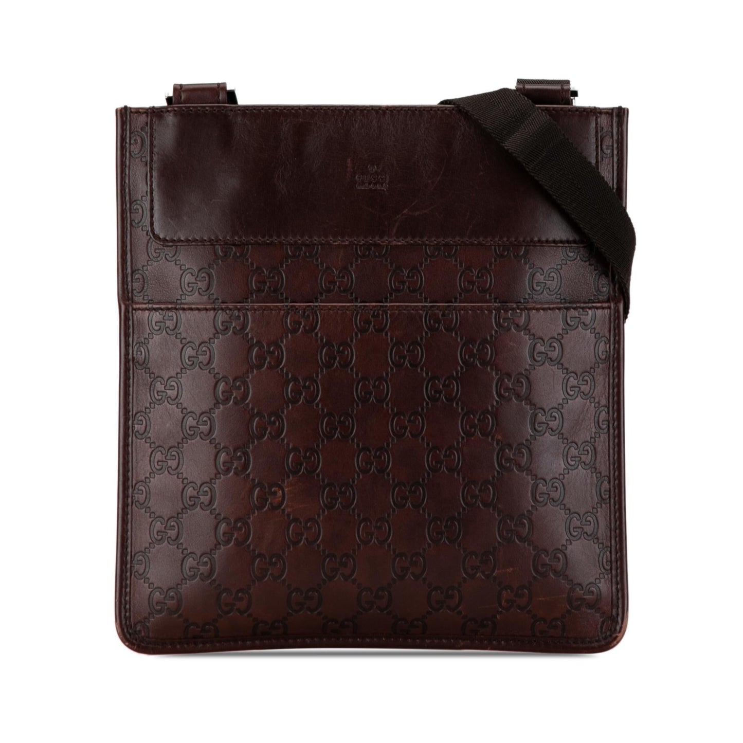 Gucci Guccissima SHG-ABBGsh Calf Brown Crossbody Bag