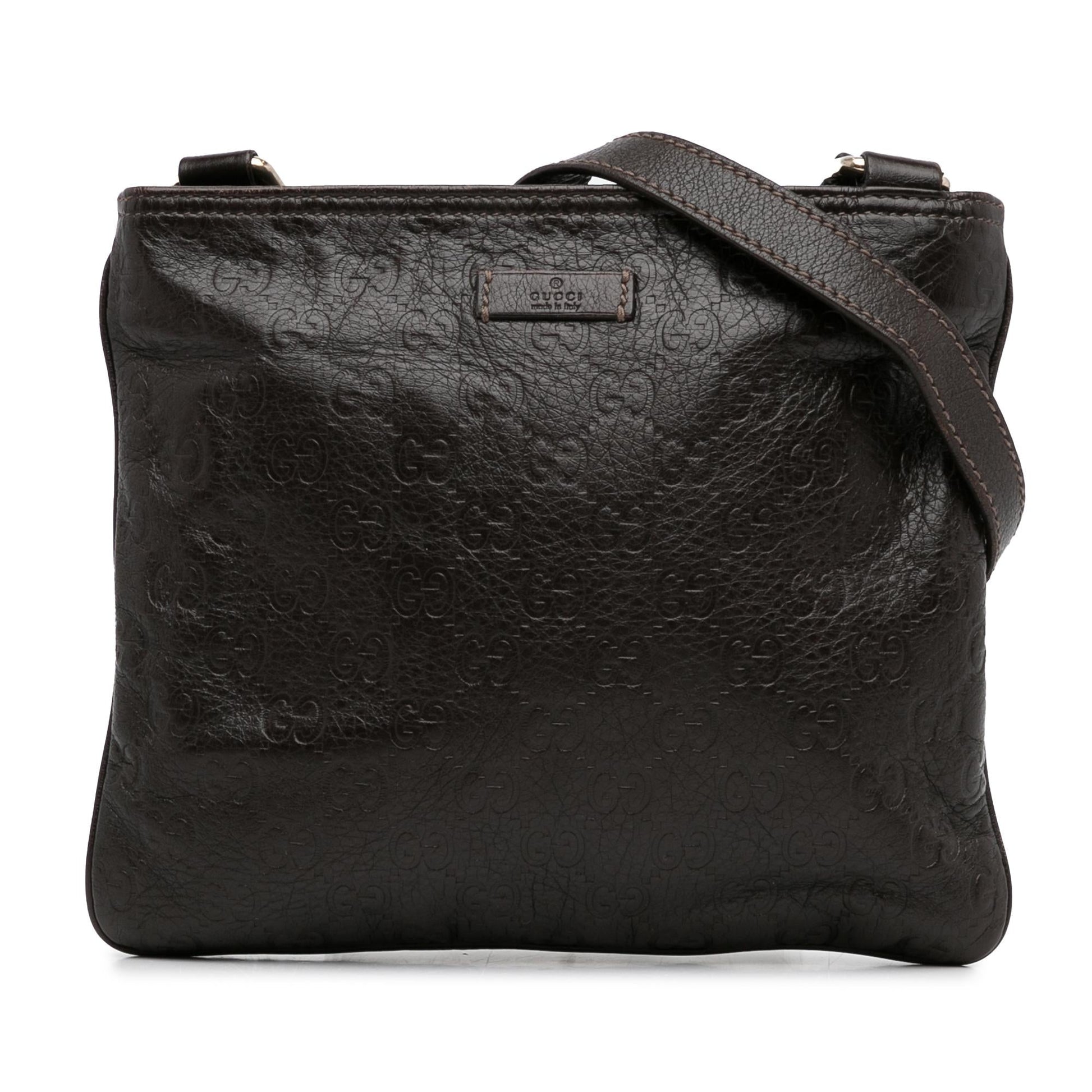 Gucci Guccissima SHG-vxGfe2 Calf Brown Crossbody Bag
