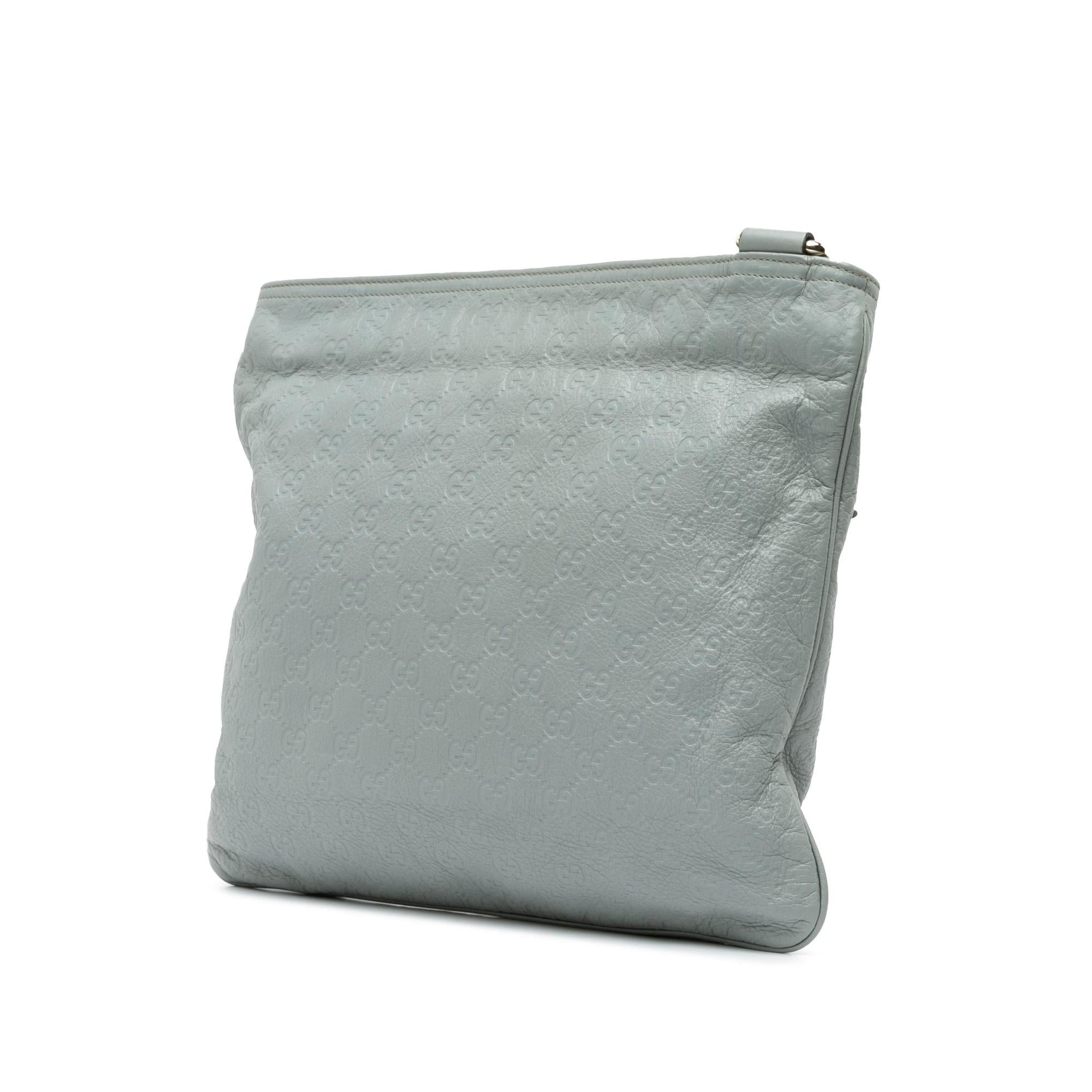 Gucci Guccissima Calf Grey Crossbody Bag Crossbody 3