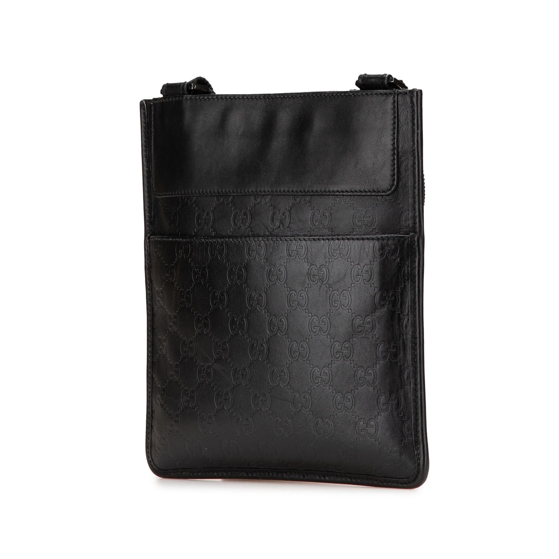 Gucci Guccissima Calf Black Crossbody Bag