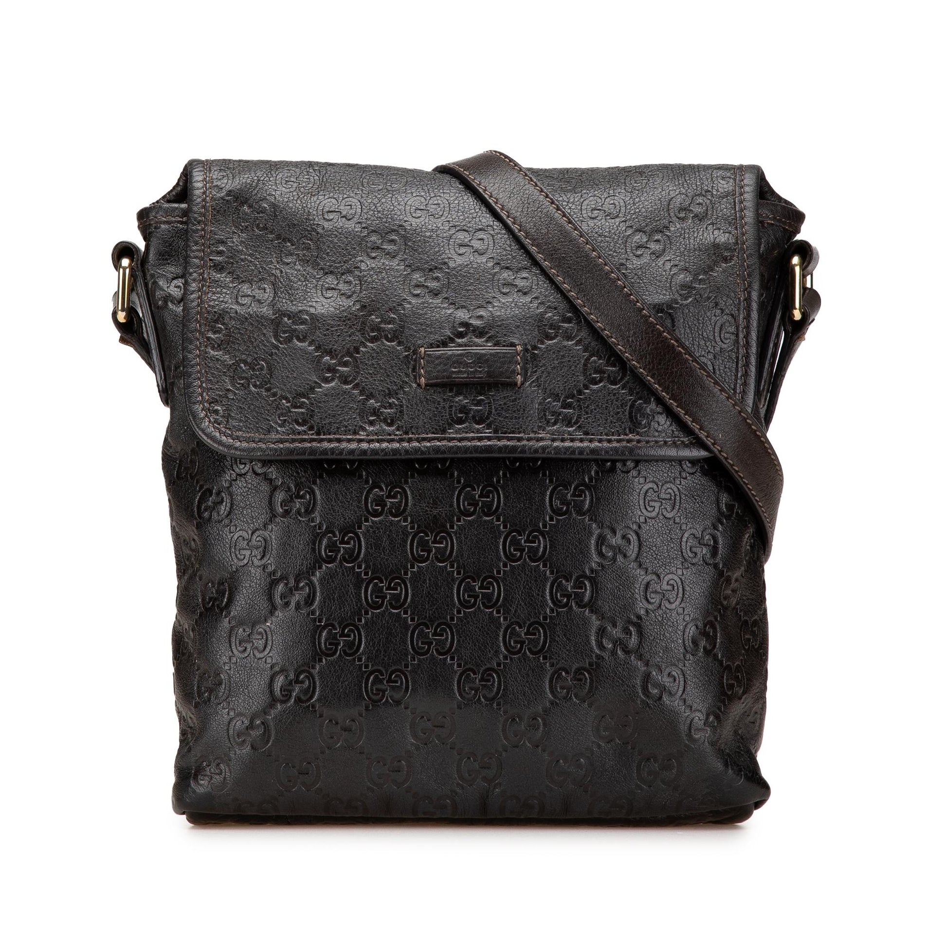 Gucci Guccissima Calf Brown Crossbody Bag Crossbody 8