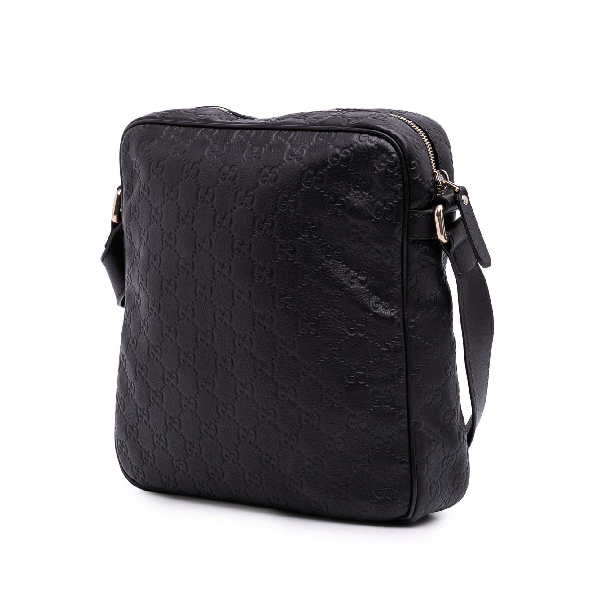 Gucci Guccissima Calf Black Crossbody Bag Crossbody 10