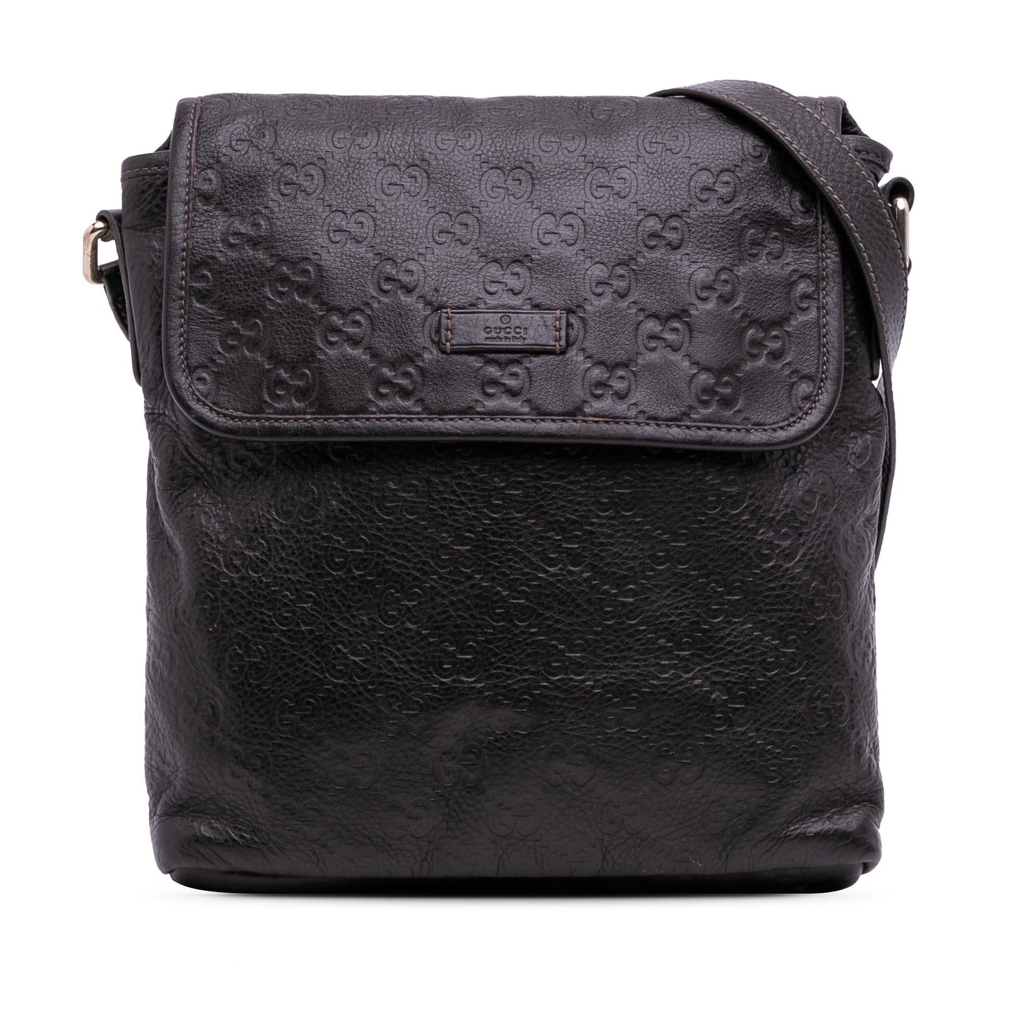 Gucci Guccissima Calf Brown Crossbody Bag Crossbody 11
