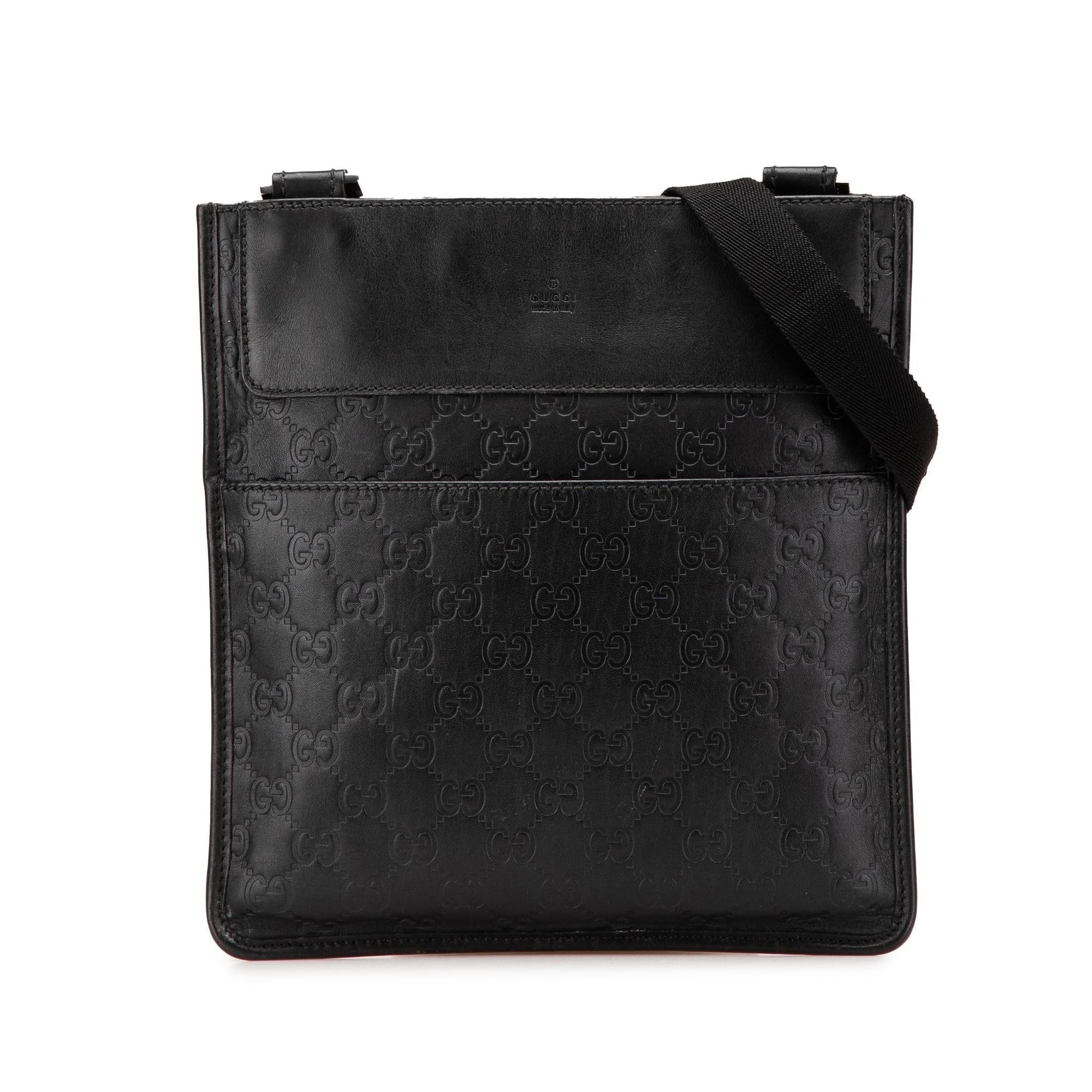 Gucci Guccissima Calf Black Crossbody Bag Crossbody 14