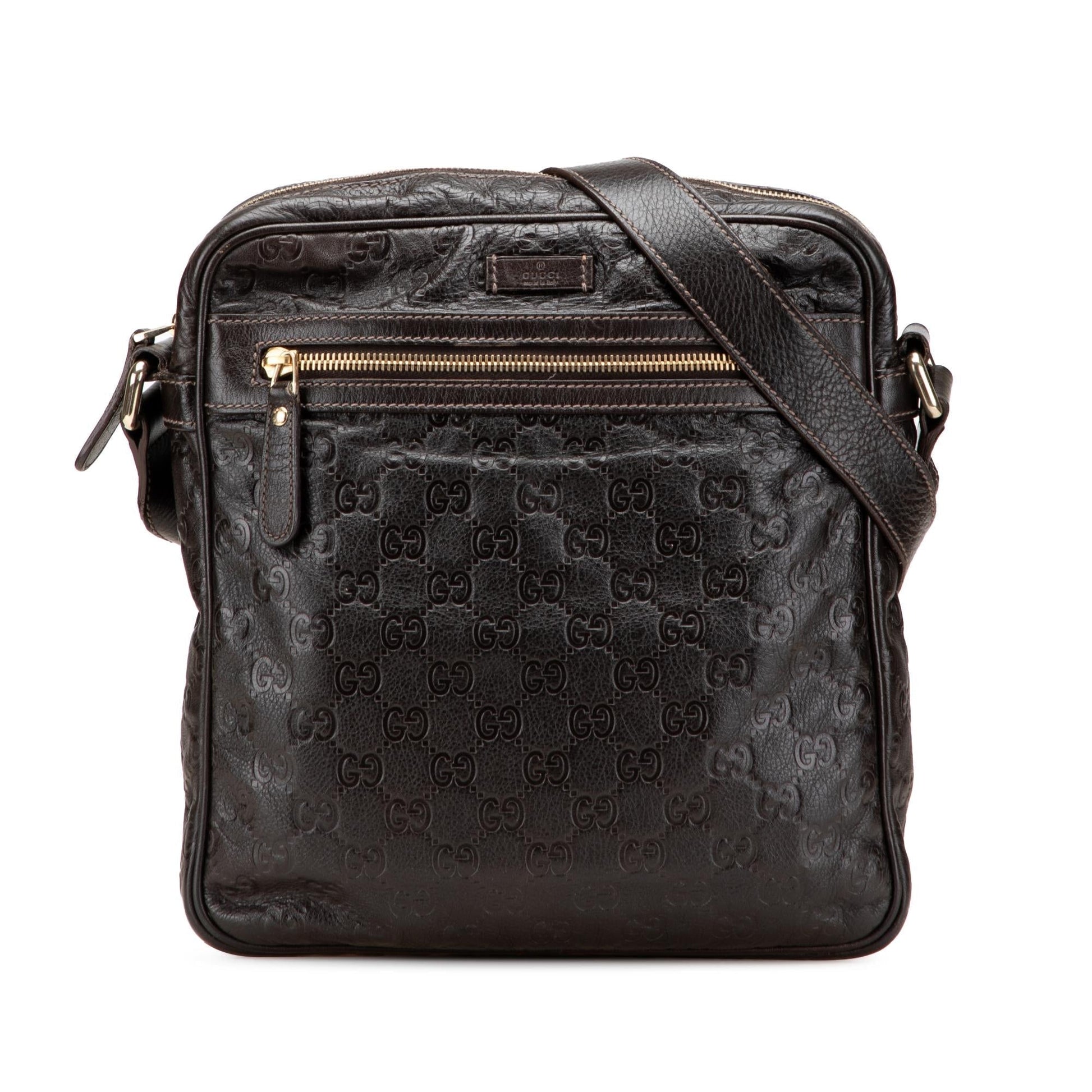Gucci Guccissima Calf Brown Crossbody Bag Crossbody 12