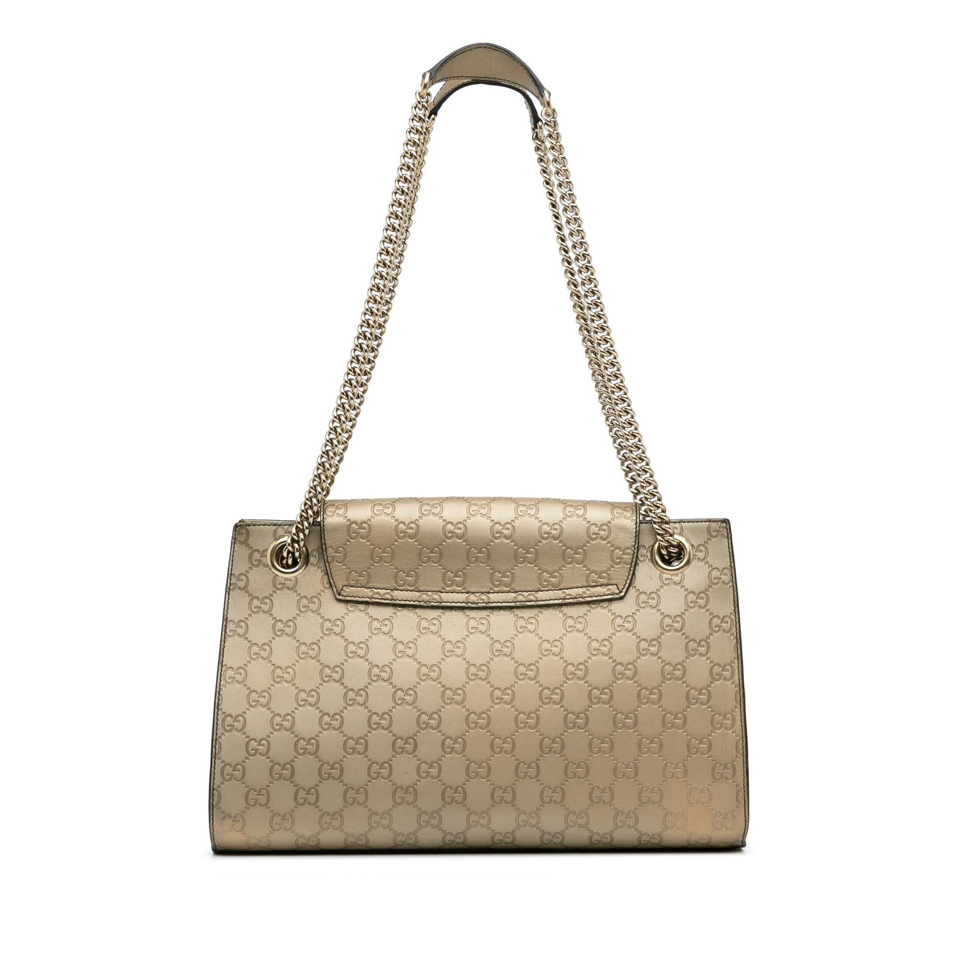 Gucci Guccissima Emily SHG-RFwiJ3 Calf Gold Shoulder Bag