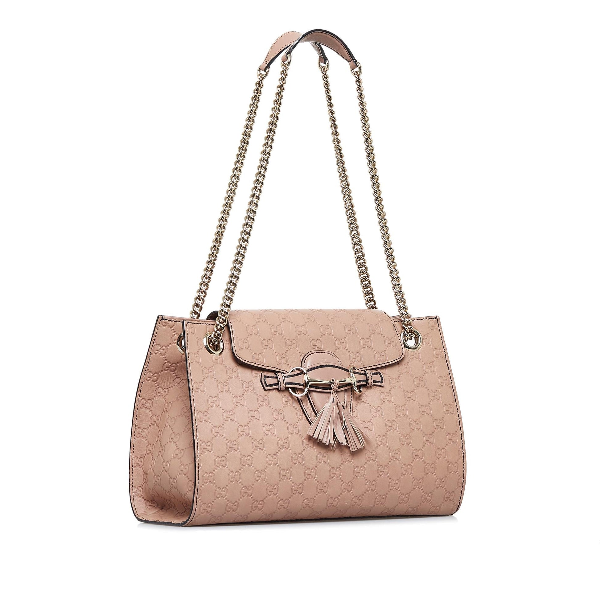 Gucci Guccissima Emily SHG-w0AWuz Calf Pink Shoulder Bag