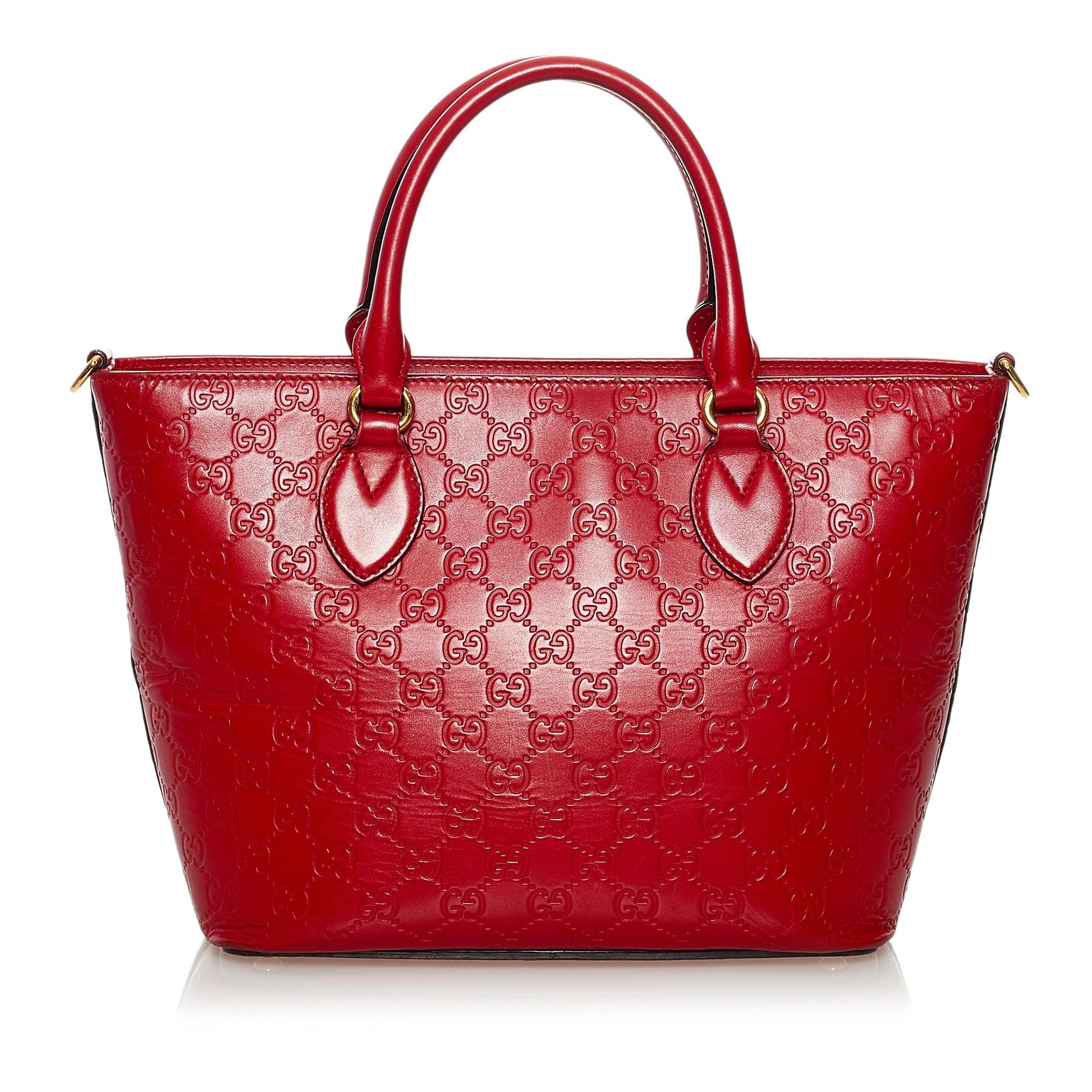Gucci Guccissima SHG Calf Red Satchel Bag