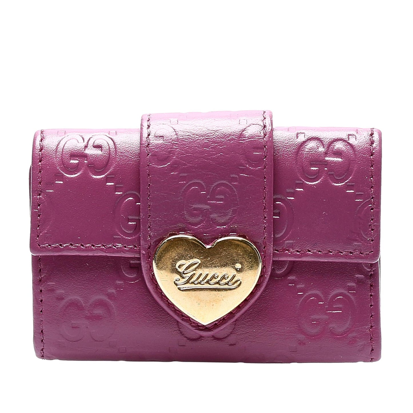 Gucci Guccissima Heart Key Holder SHG Calf Accessory