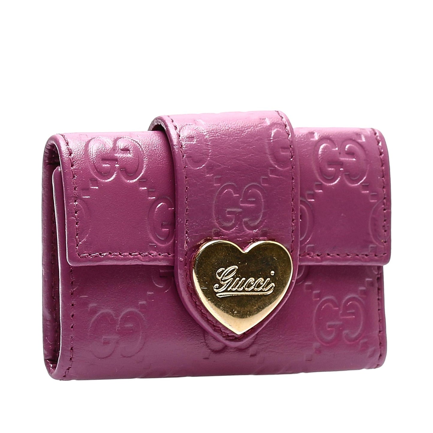 Gucci Guccissima Heart Key Holder SHG Calf Accessory