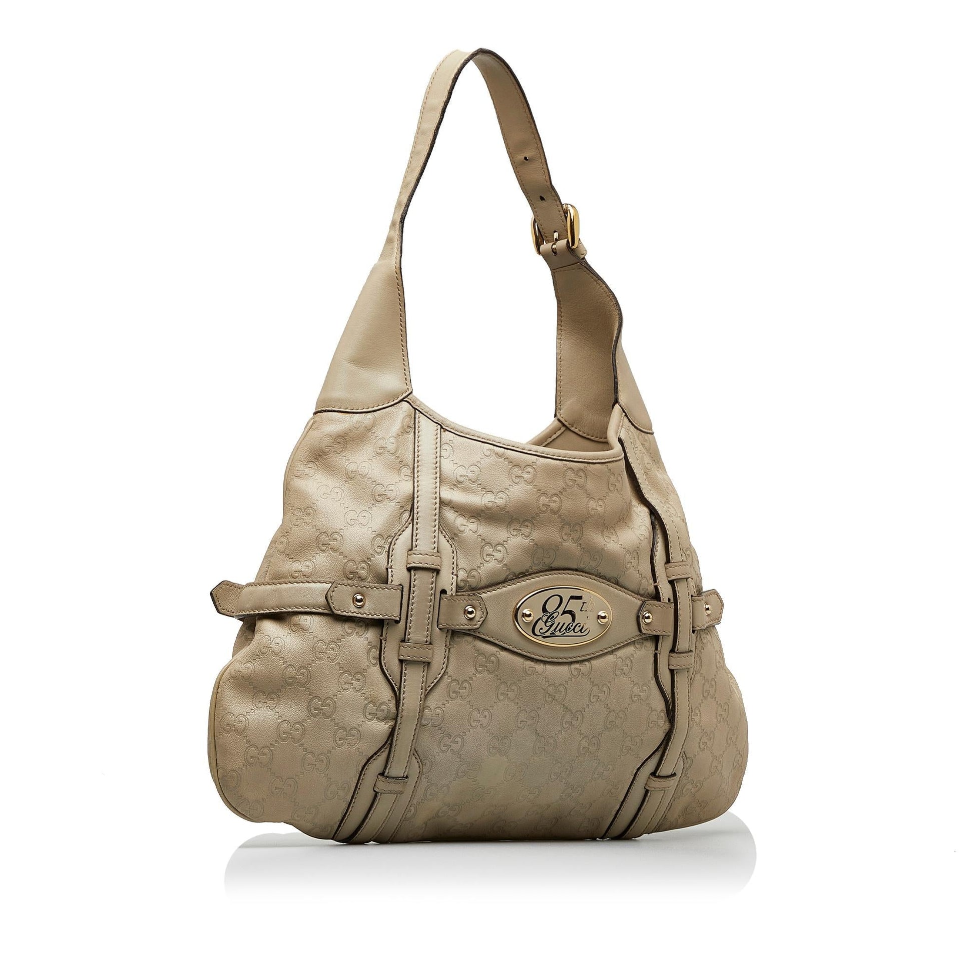Gucci Guccissima Horsebit 85th Anniversary SHG-Y7FlKr Calf Brown Shoulder Bag
