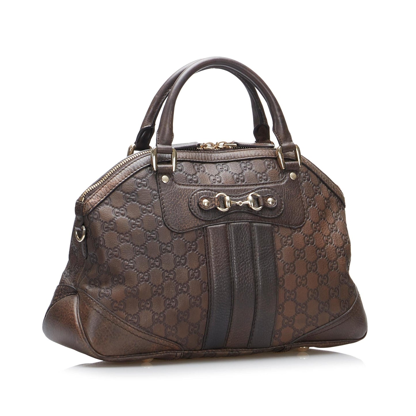 Gucci Guccissima Horsebit Catherine SHG-ZAtsDg Calf Brown Satchel Bag